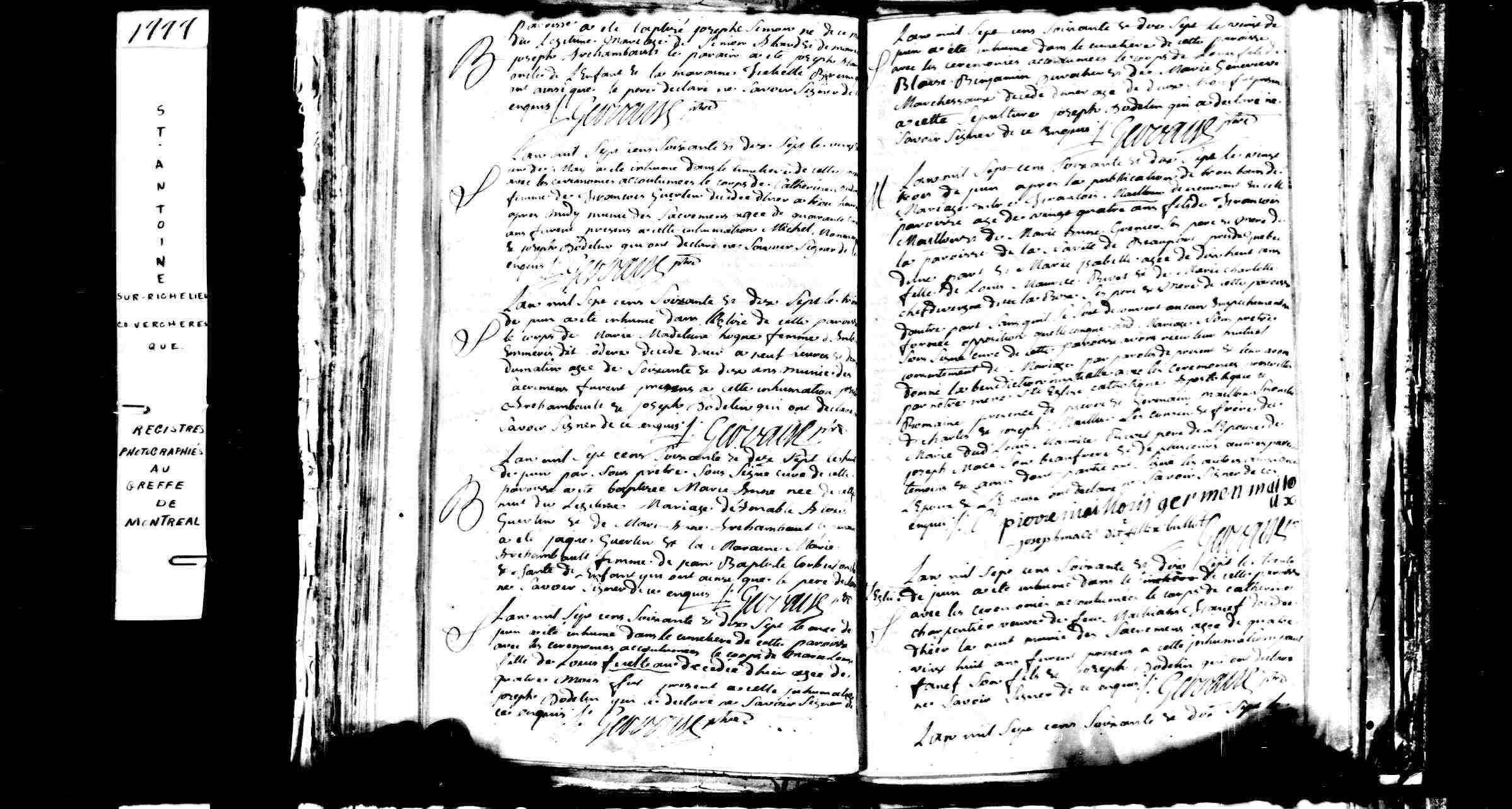 1777 Burial Catherine Charpentier