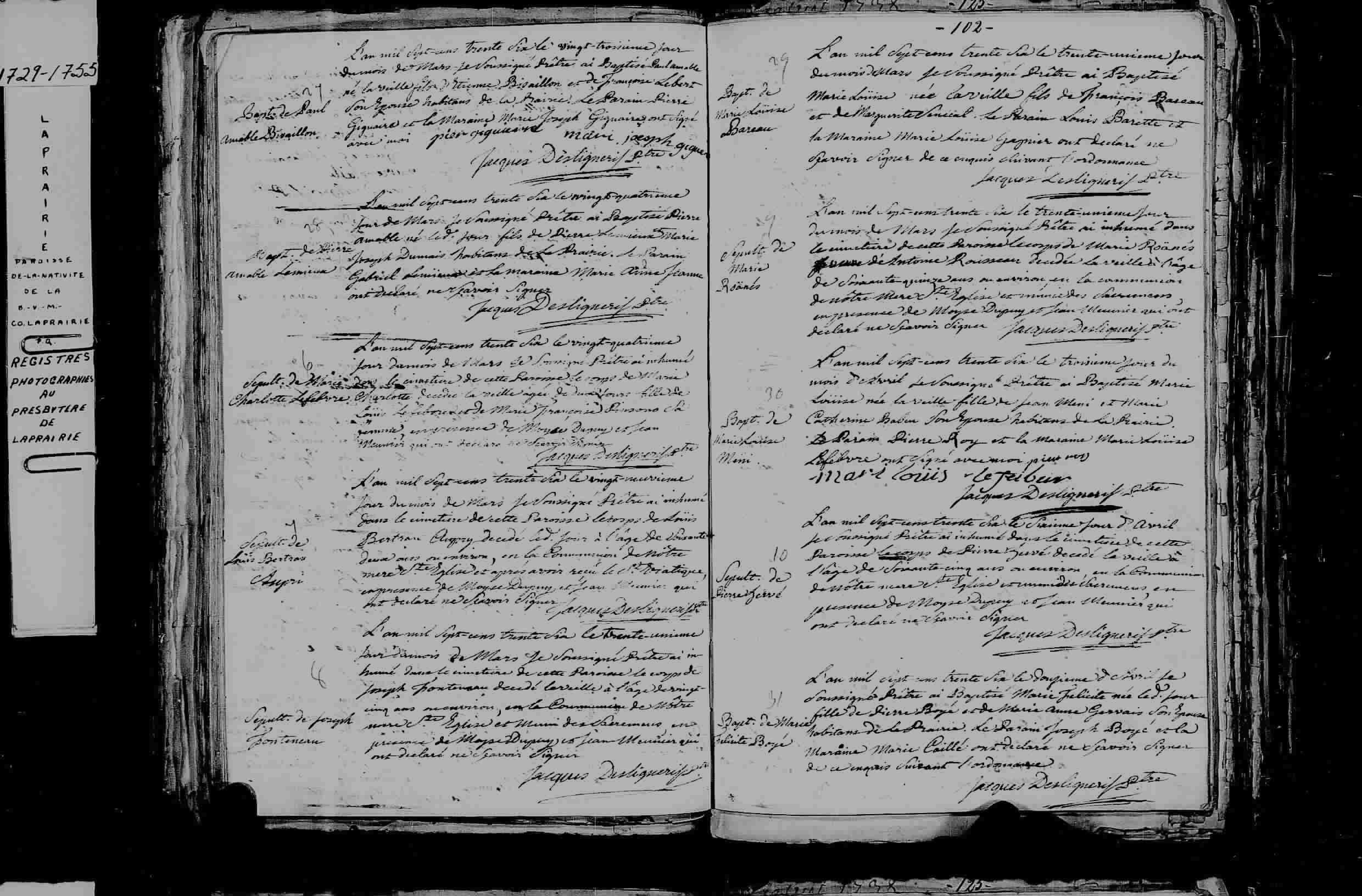 1736 Burial Marie Barbe Roanes