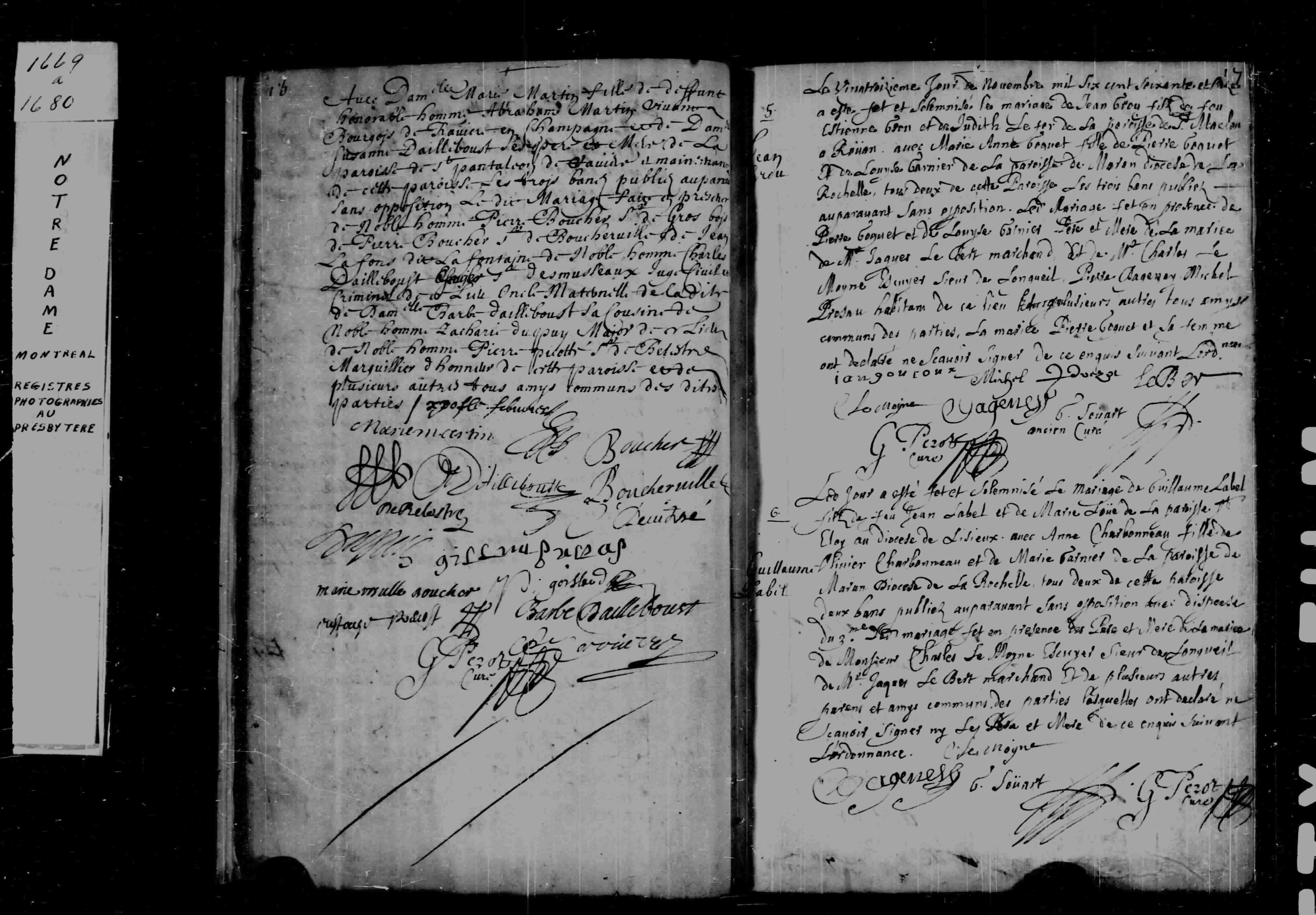 1671 Marriage Labelle Charbonneau