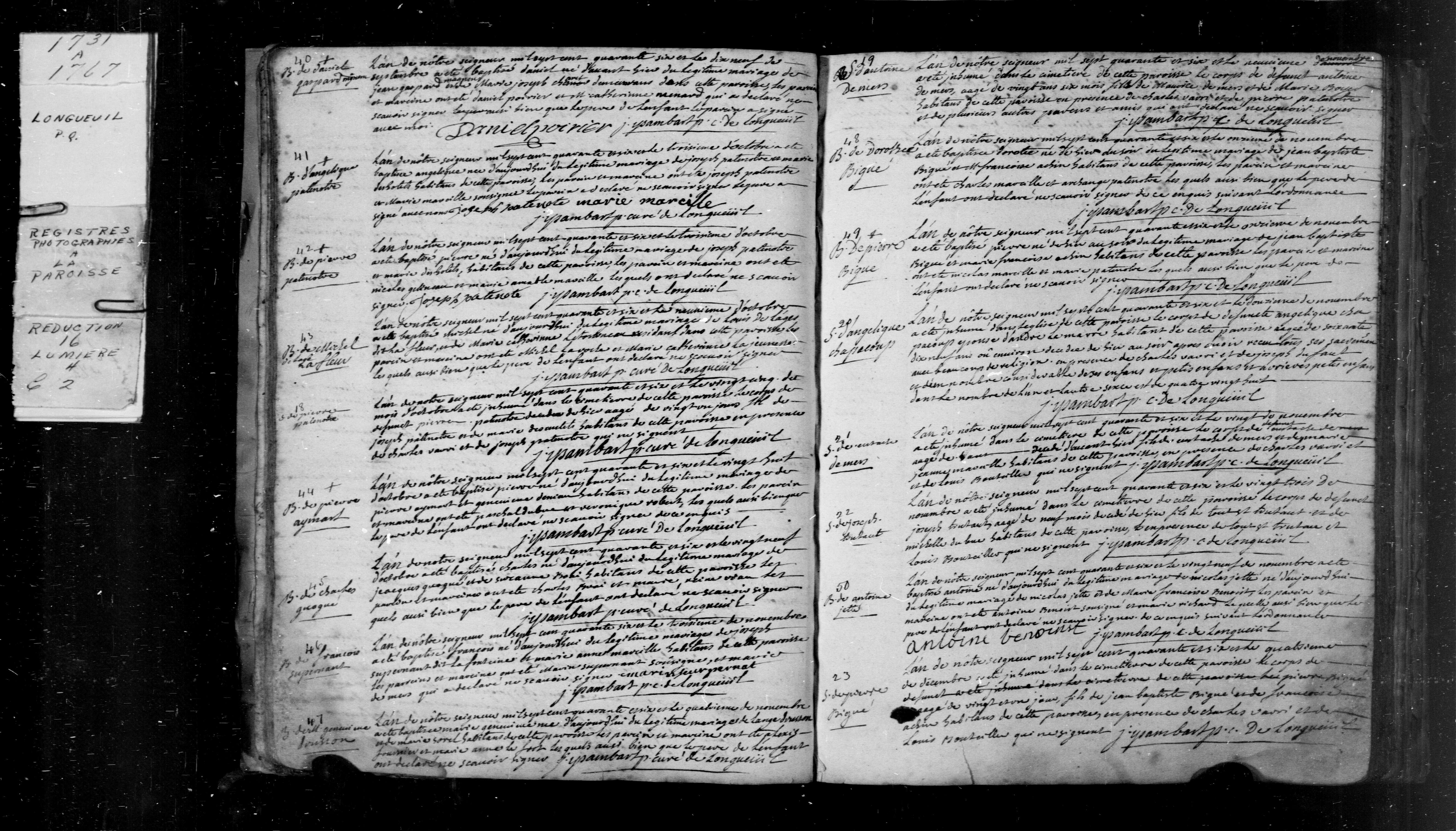 1746 Burial Marie Angelique Chapacou