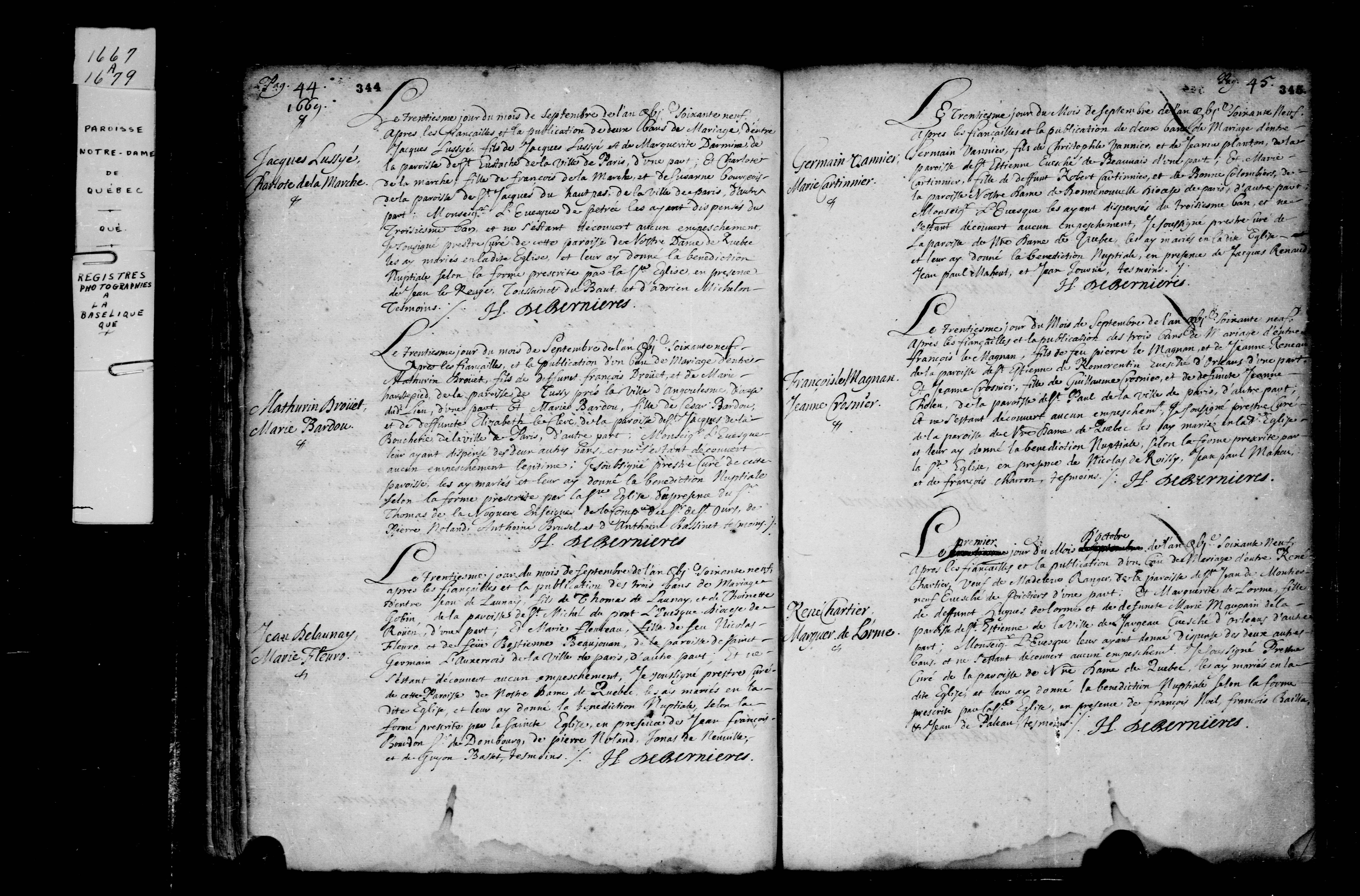 1669 Marriage Vanier Cartinier