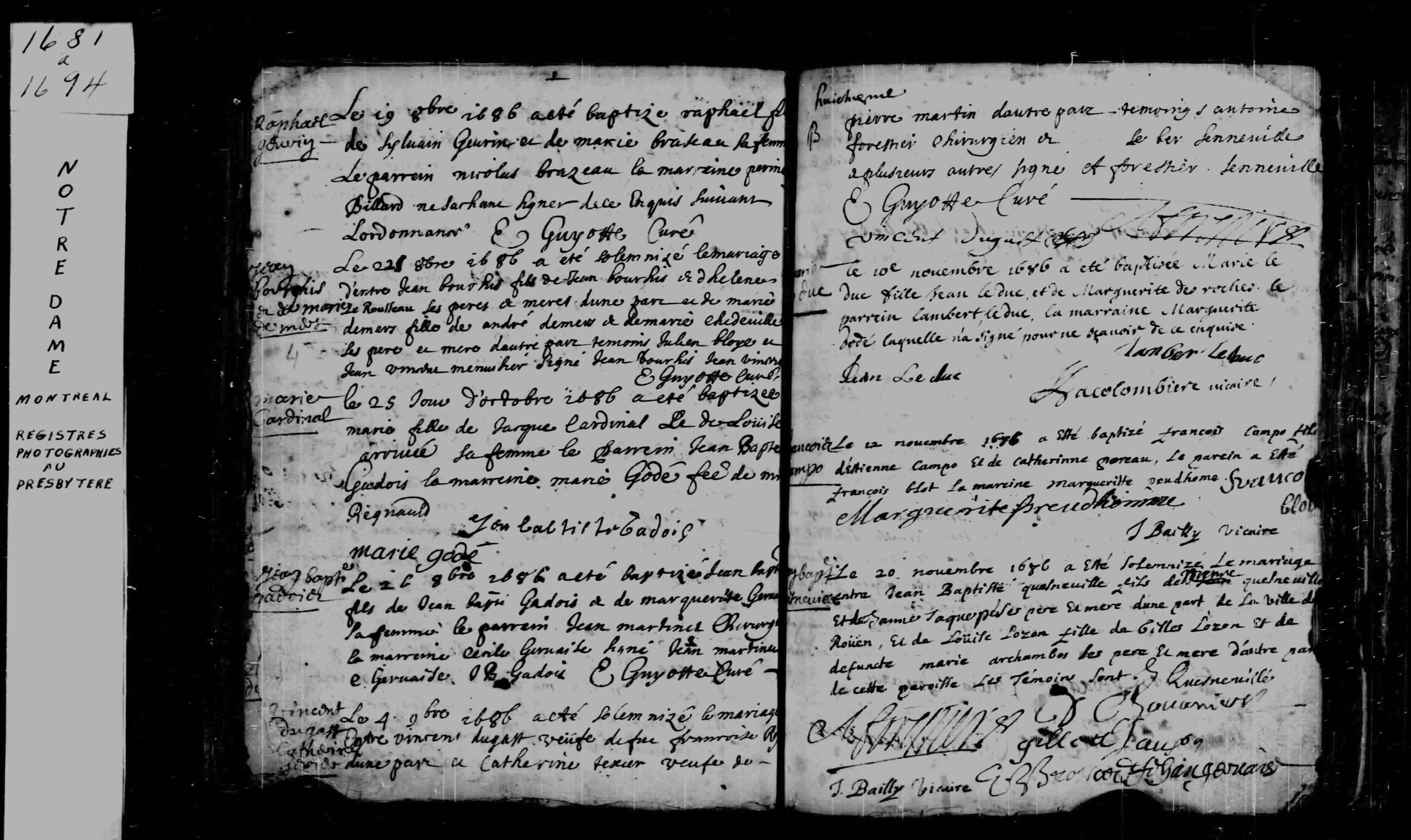 1686 Baptism Marie Cardinal