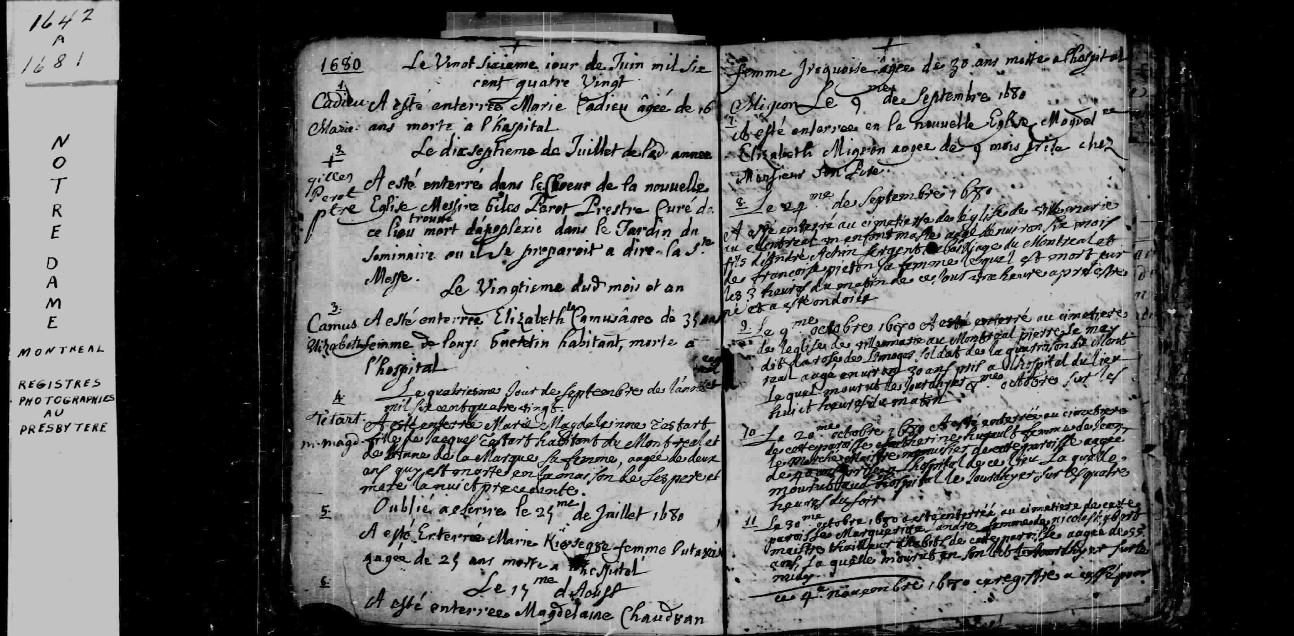 1680 Burial Elisabeth Camus