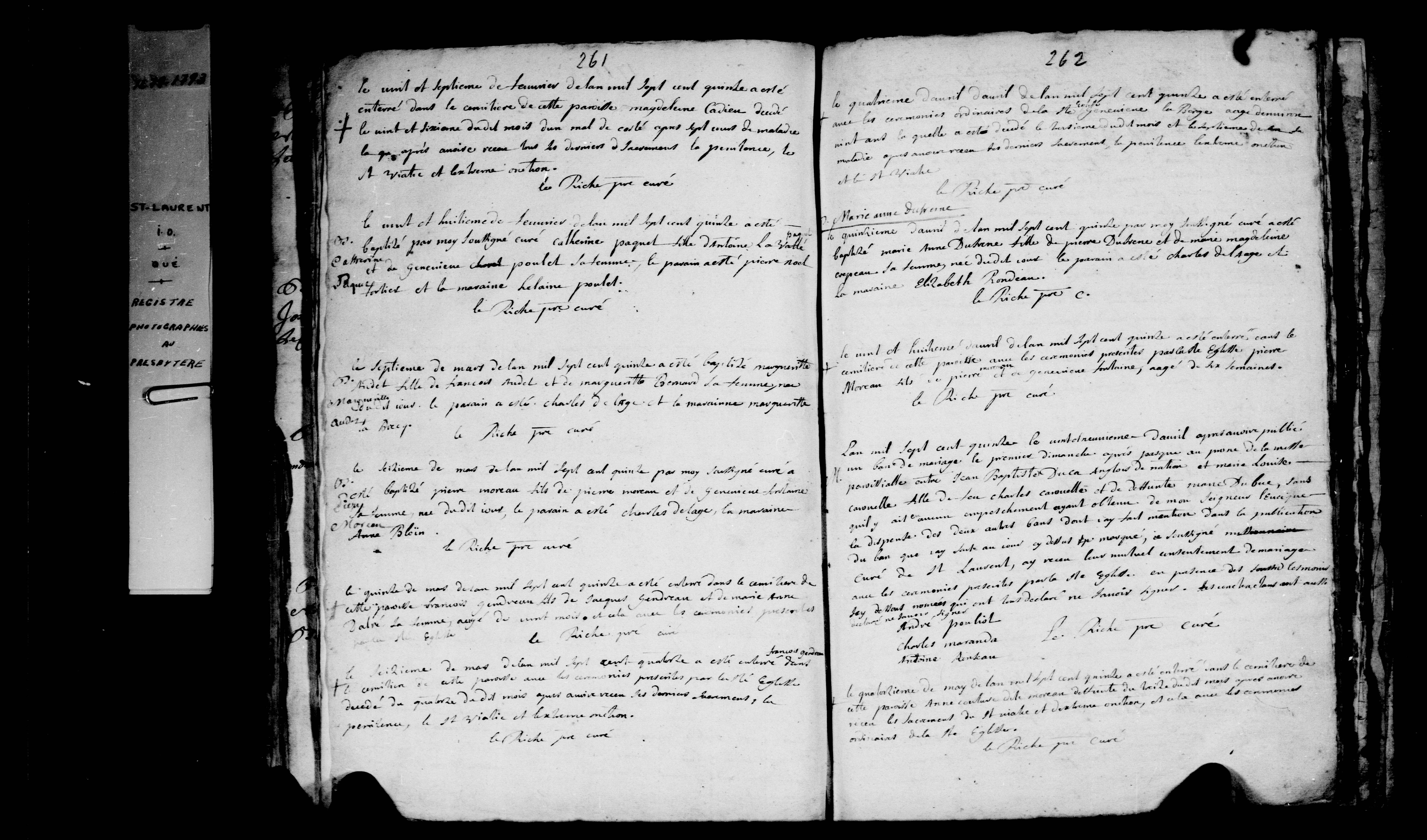 1715 Burial Madeleine Cadieu