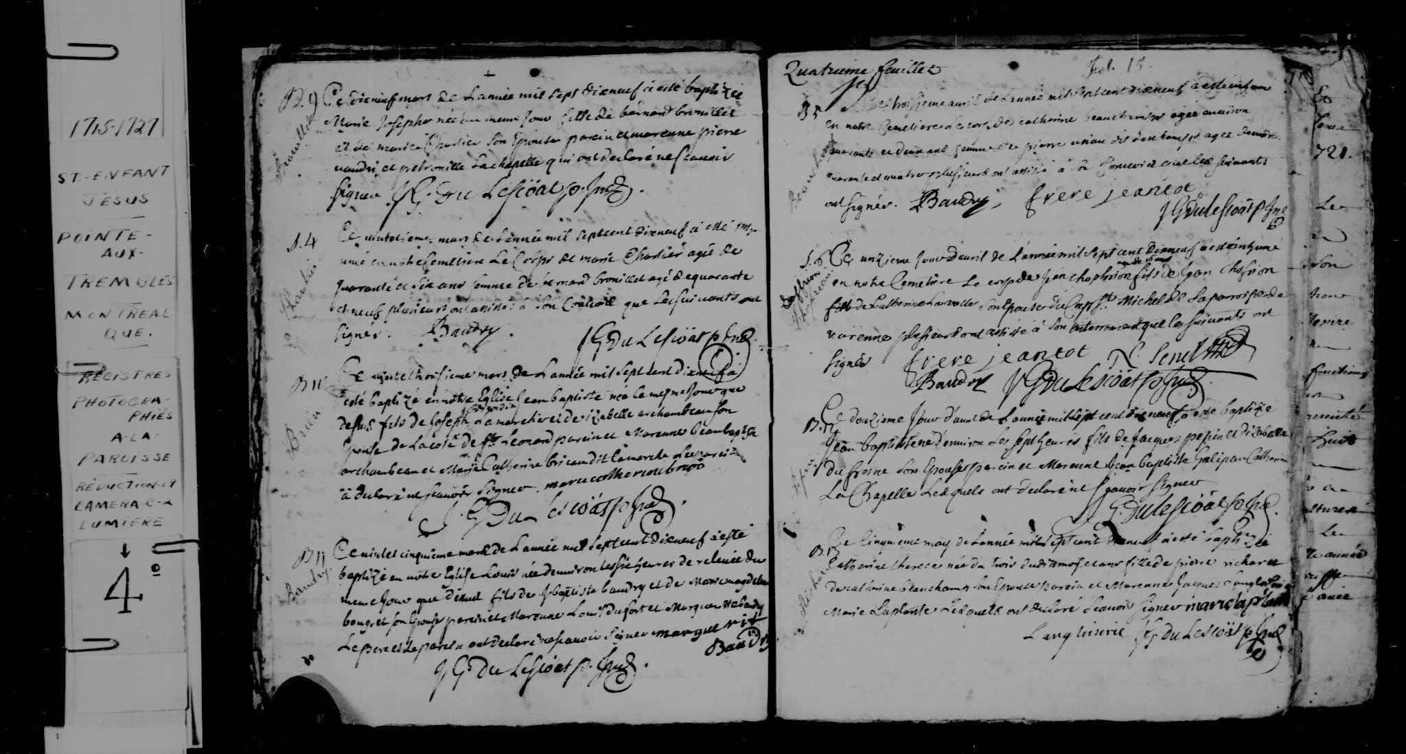 1719 Baptism Marie Josephe Brouillet