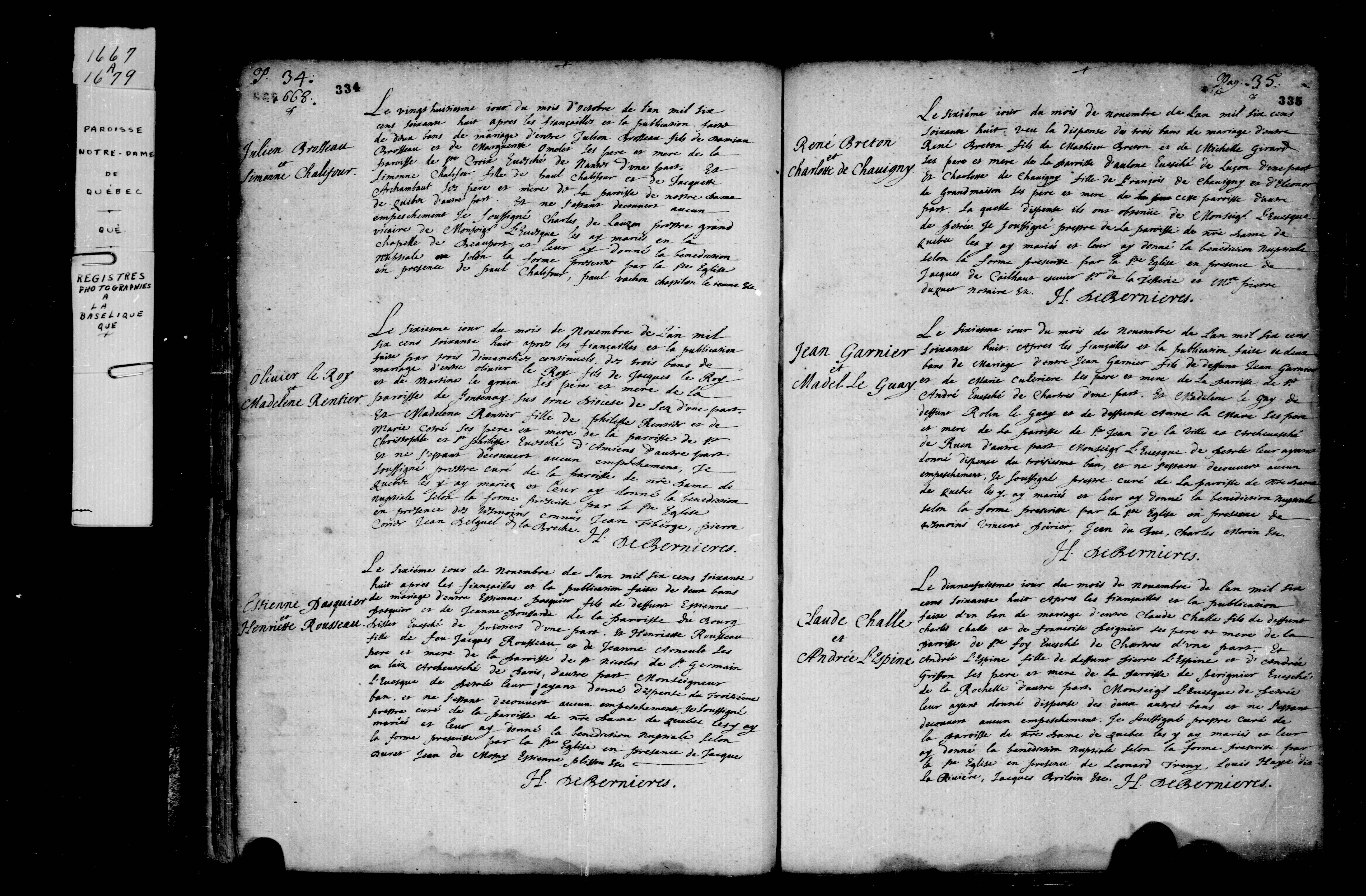 1668 Marriage Brousseau Chalifour
