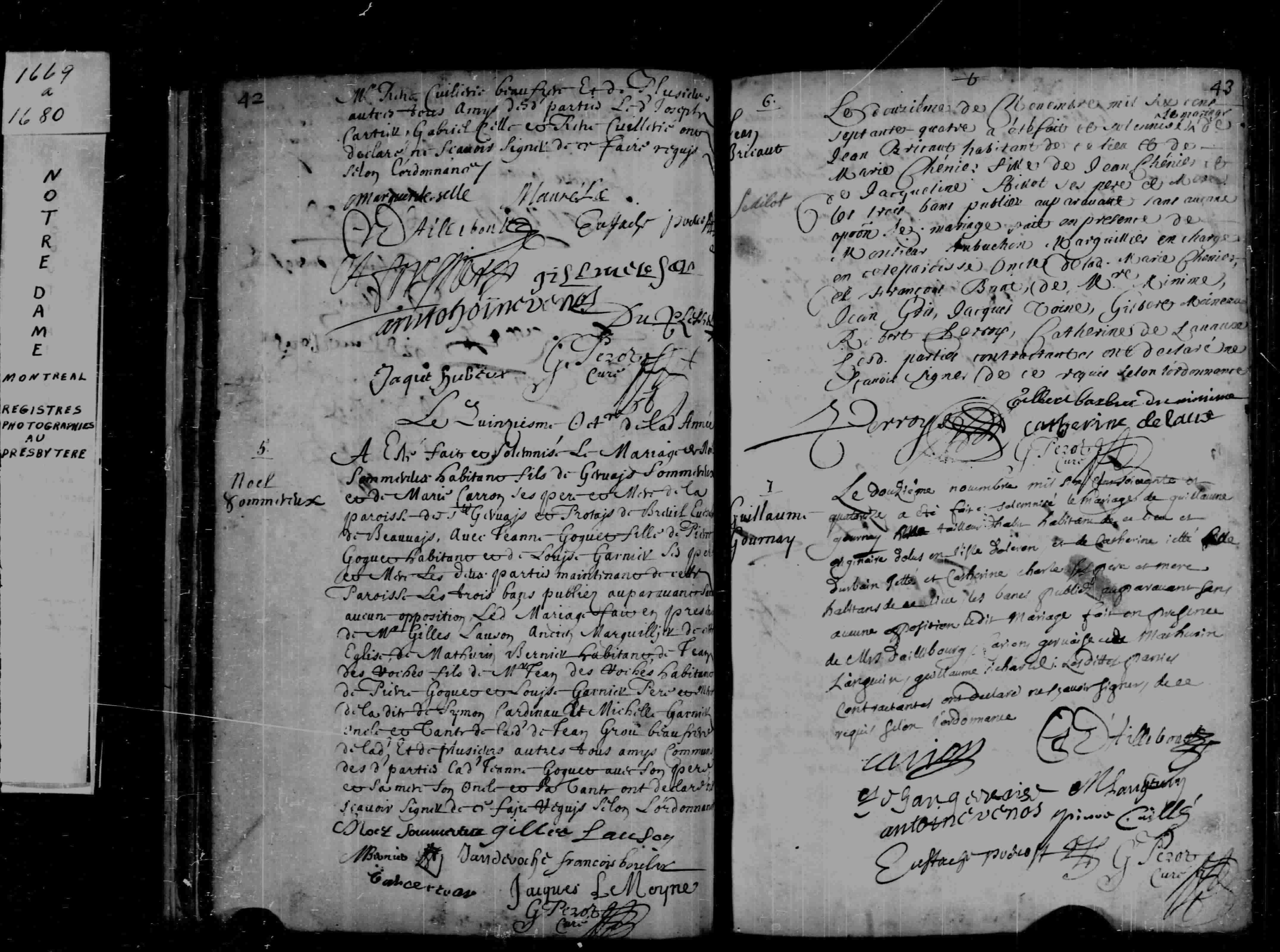 1674 Marriage Bricault Chenier