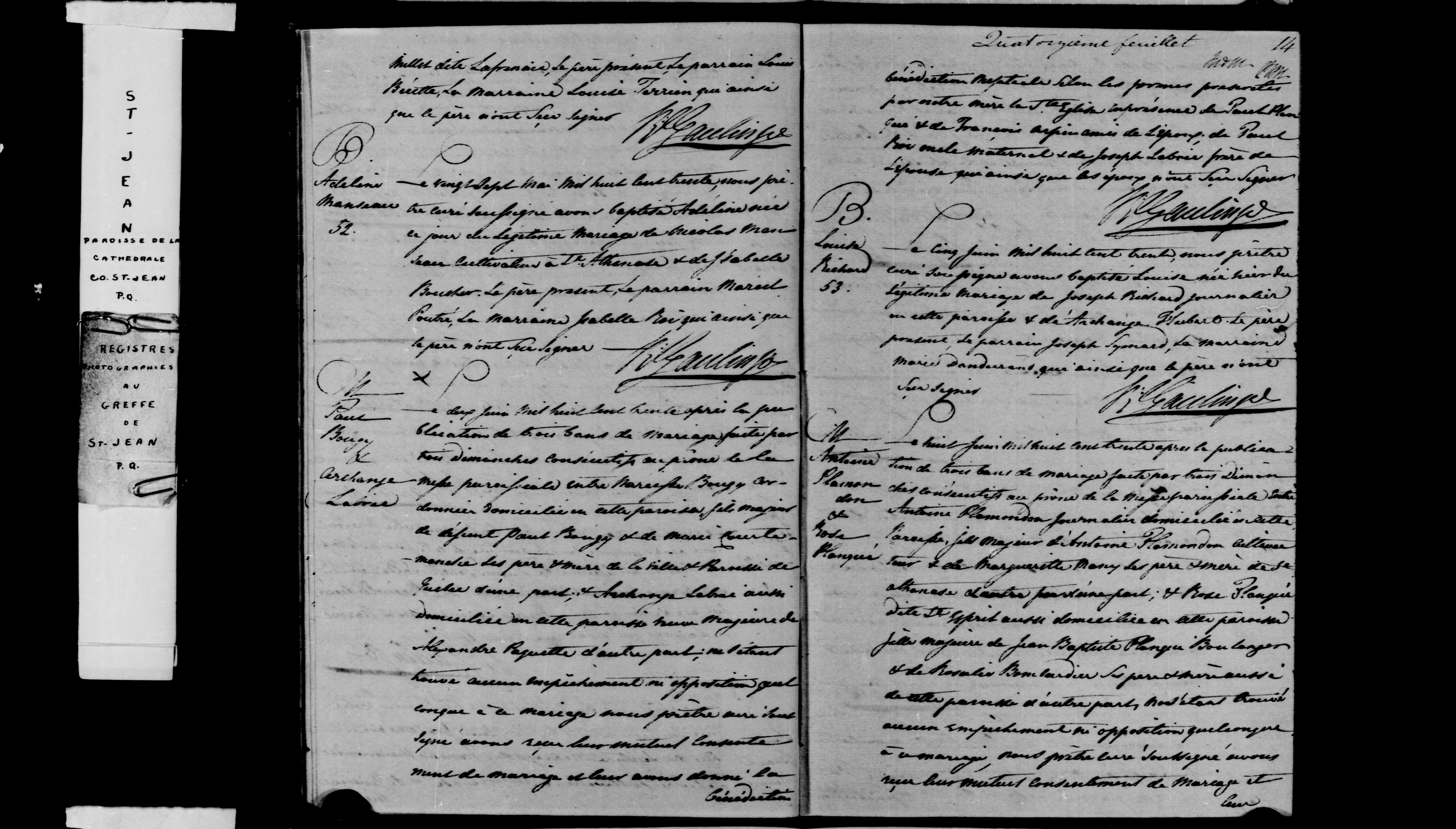 1830 Baptism Louise Richard