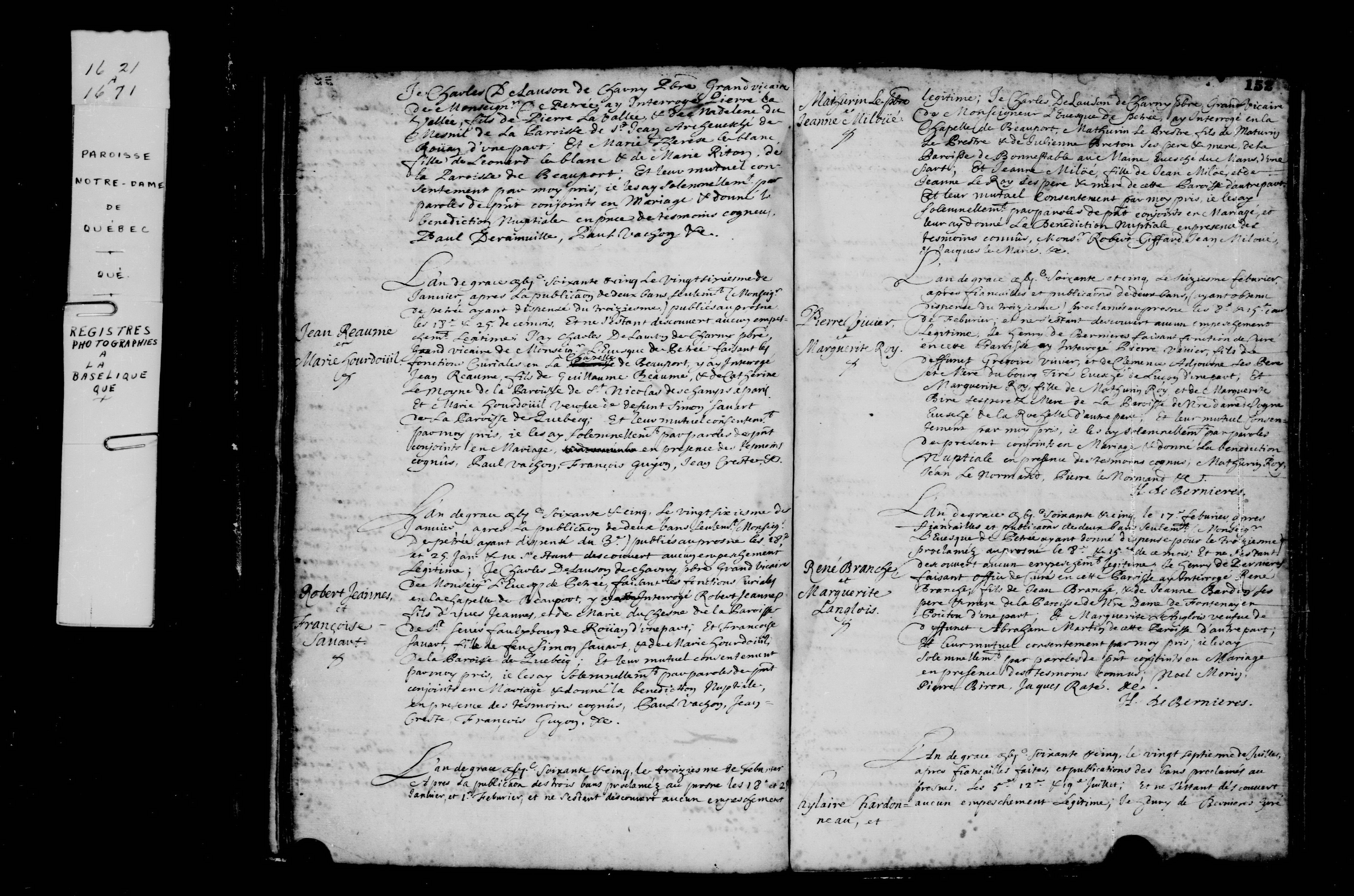 1665 Marriage Branche Langlois