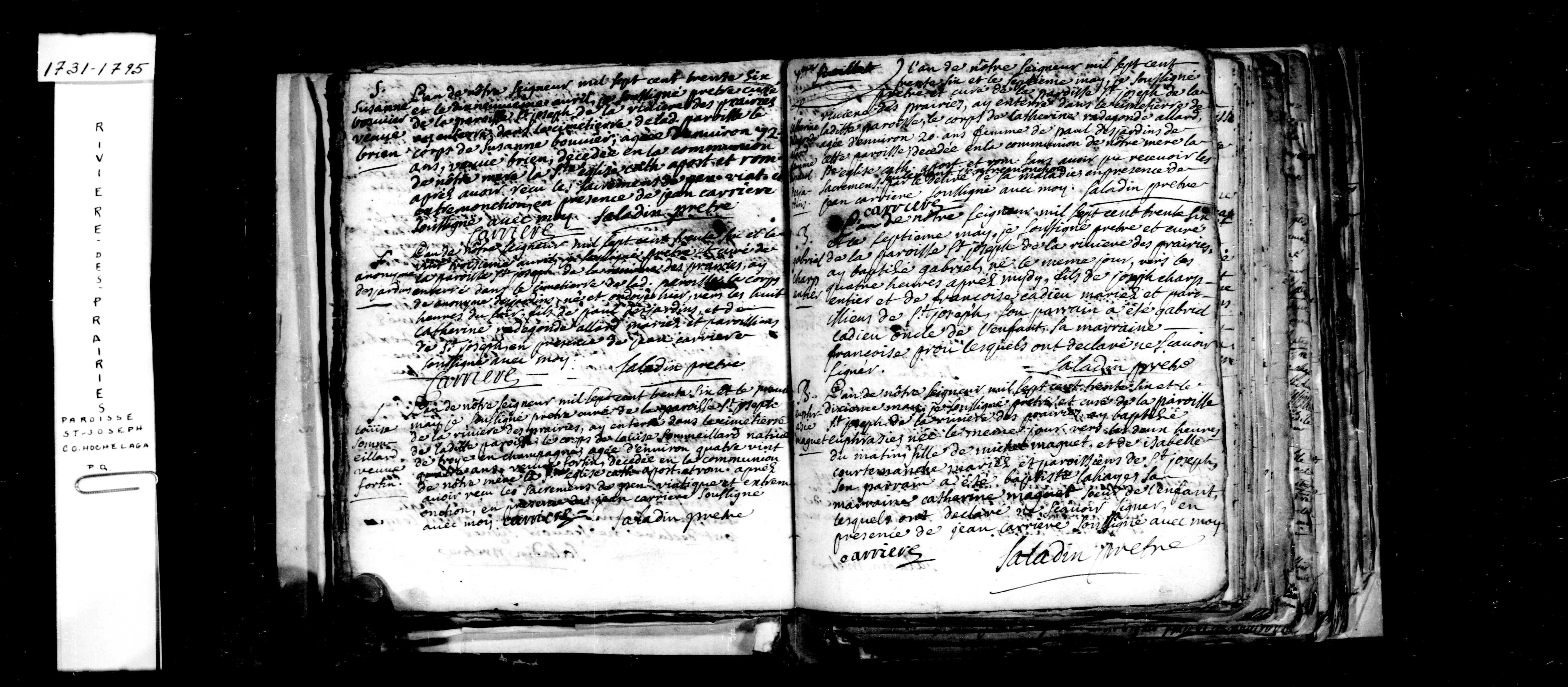 1736 Burial Suzanne Bouvier