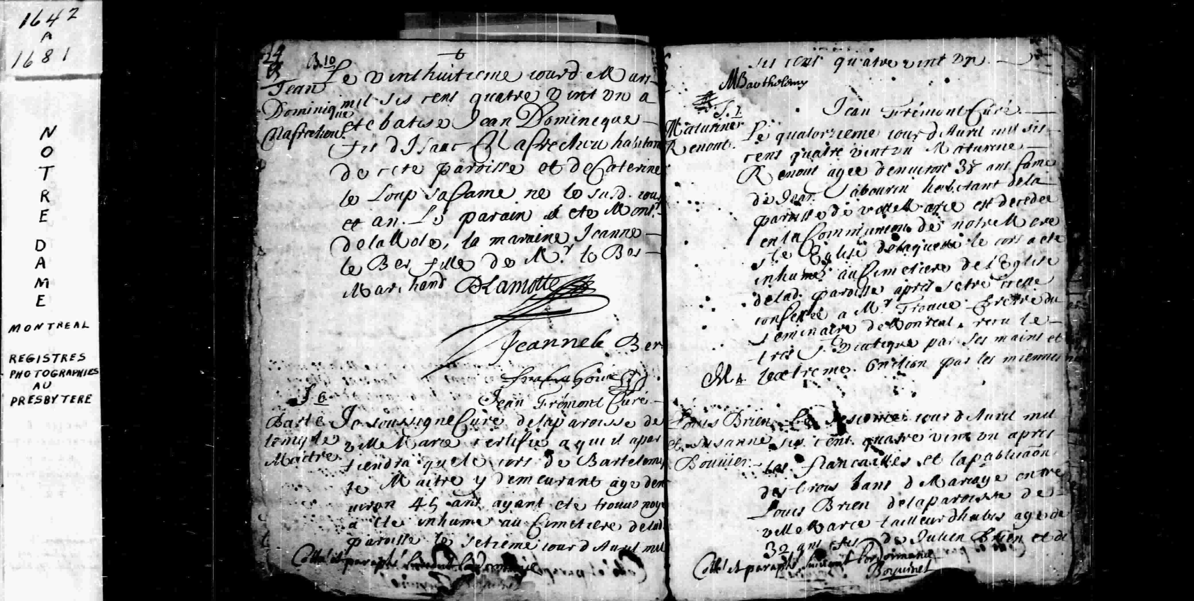 1681 Marriage Brien Bouvier