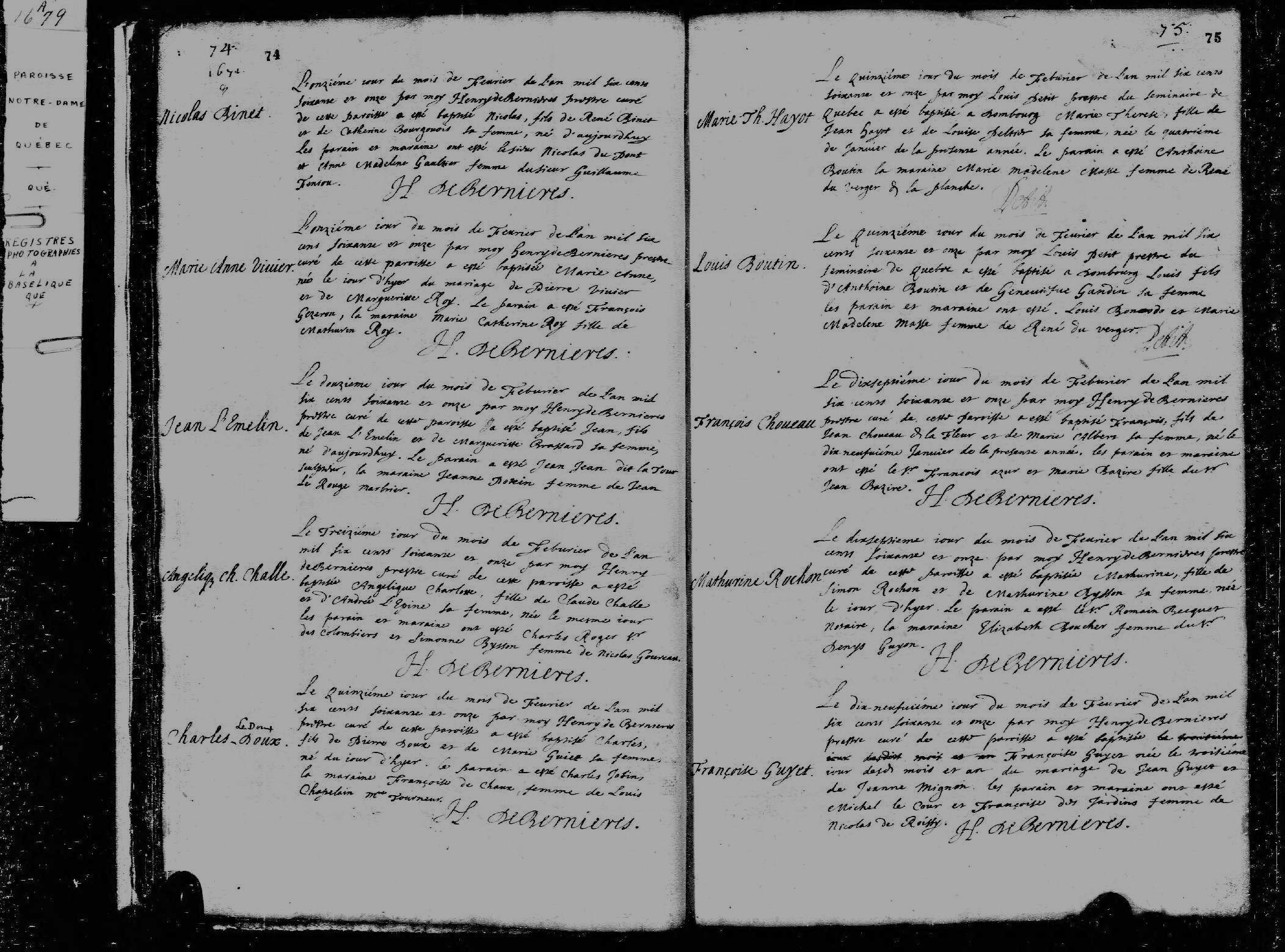 1671 Baptism Louis Boutin
