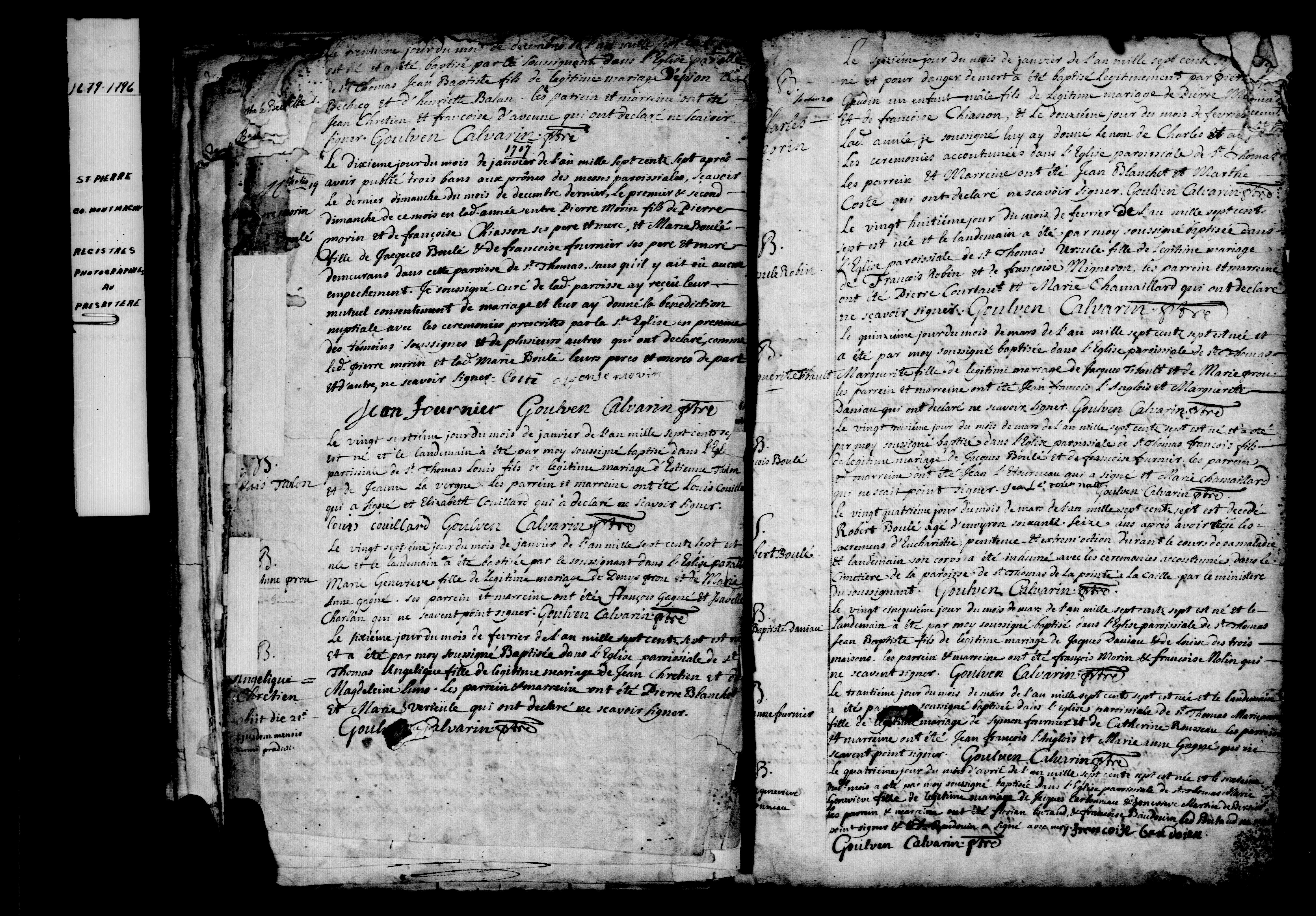 1707 Burial Robert Boulay