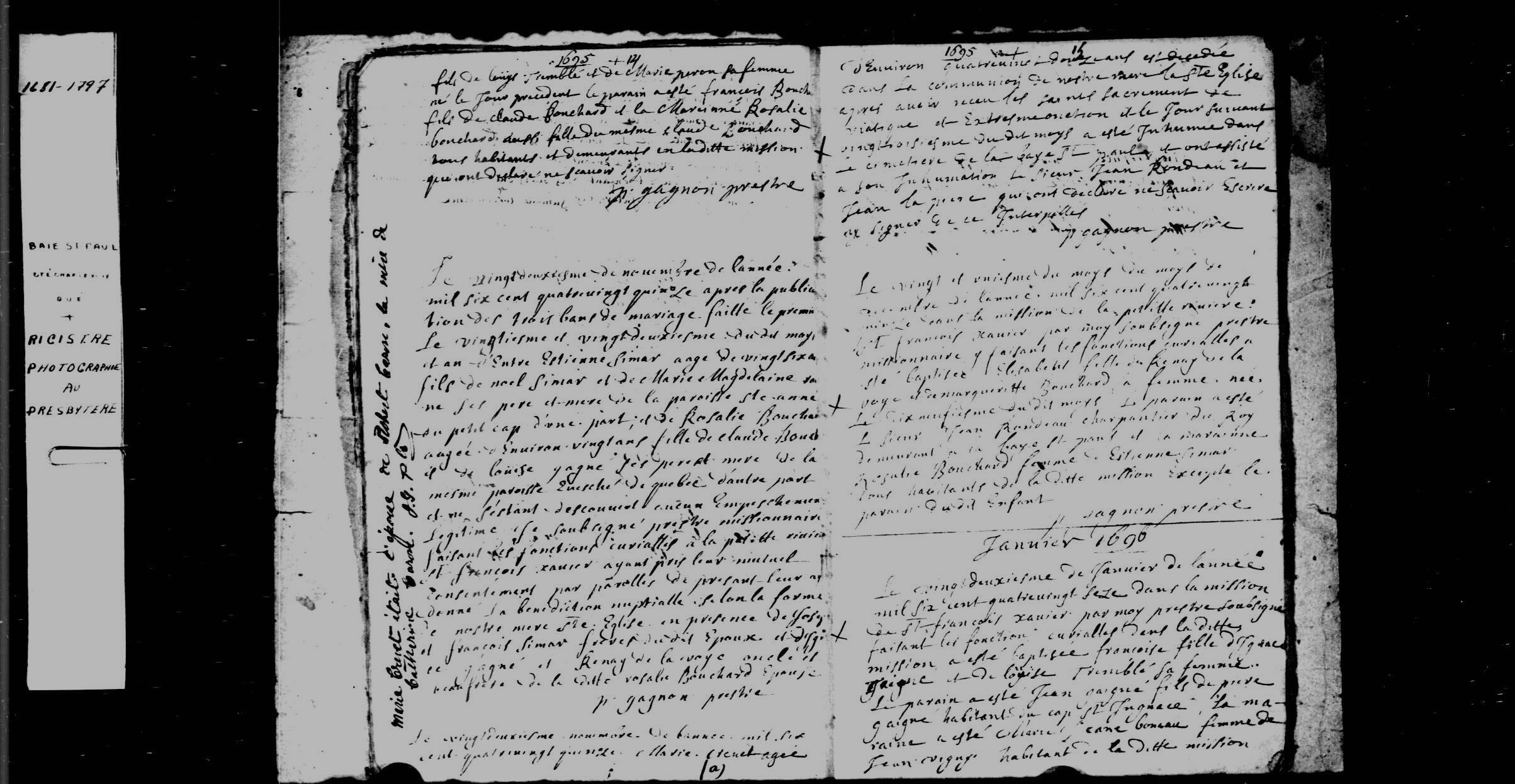 1695 Marriage Simard Bouchard