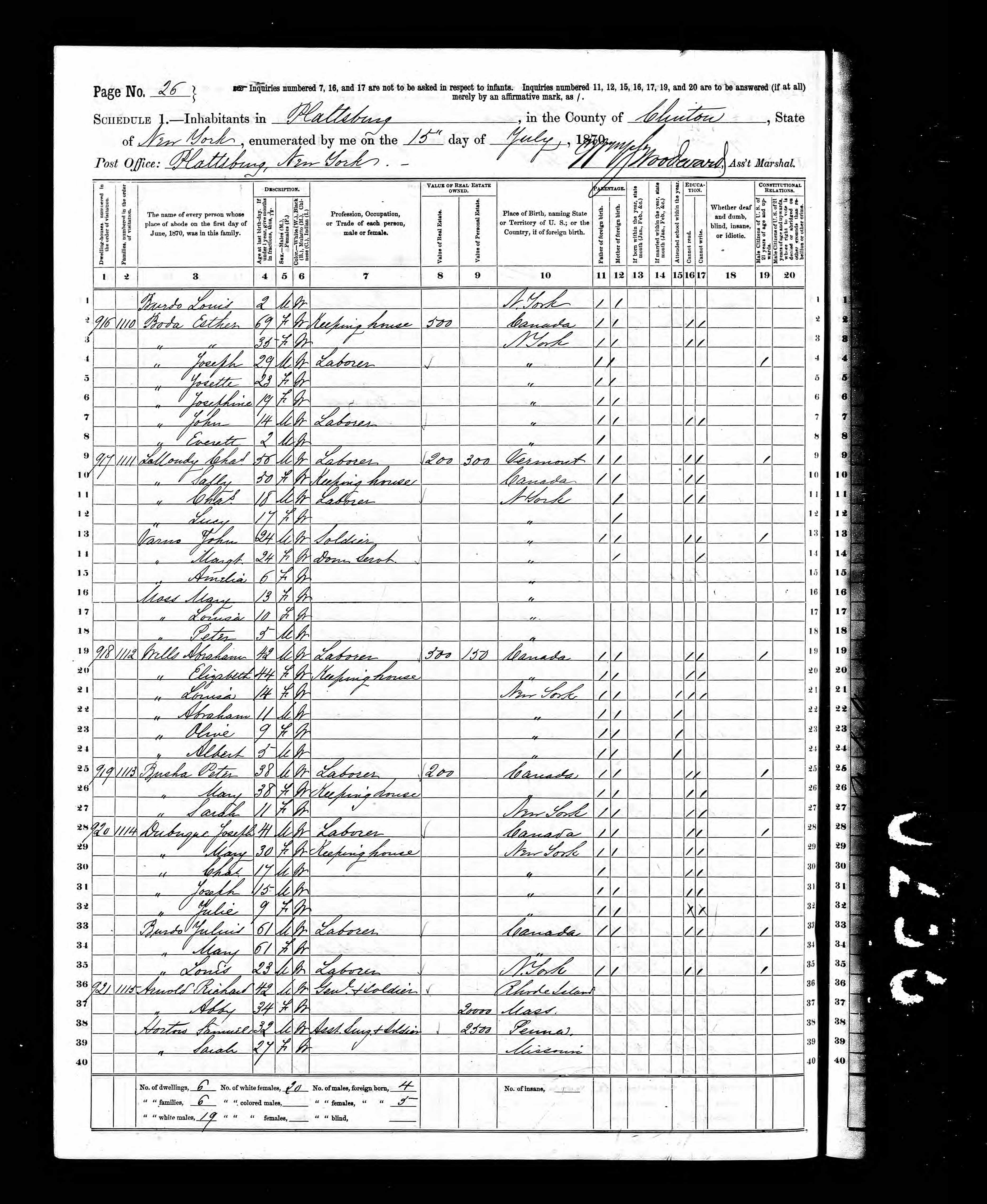 1870 US Census Edward Burdo p2