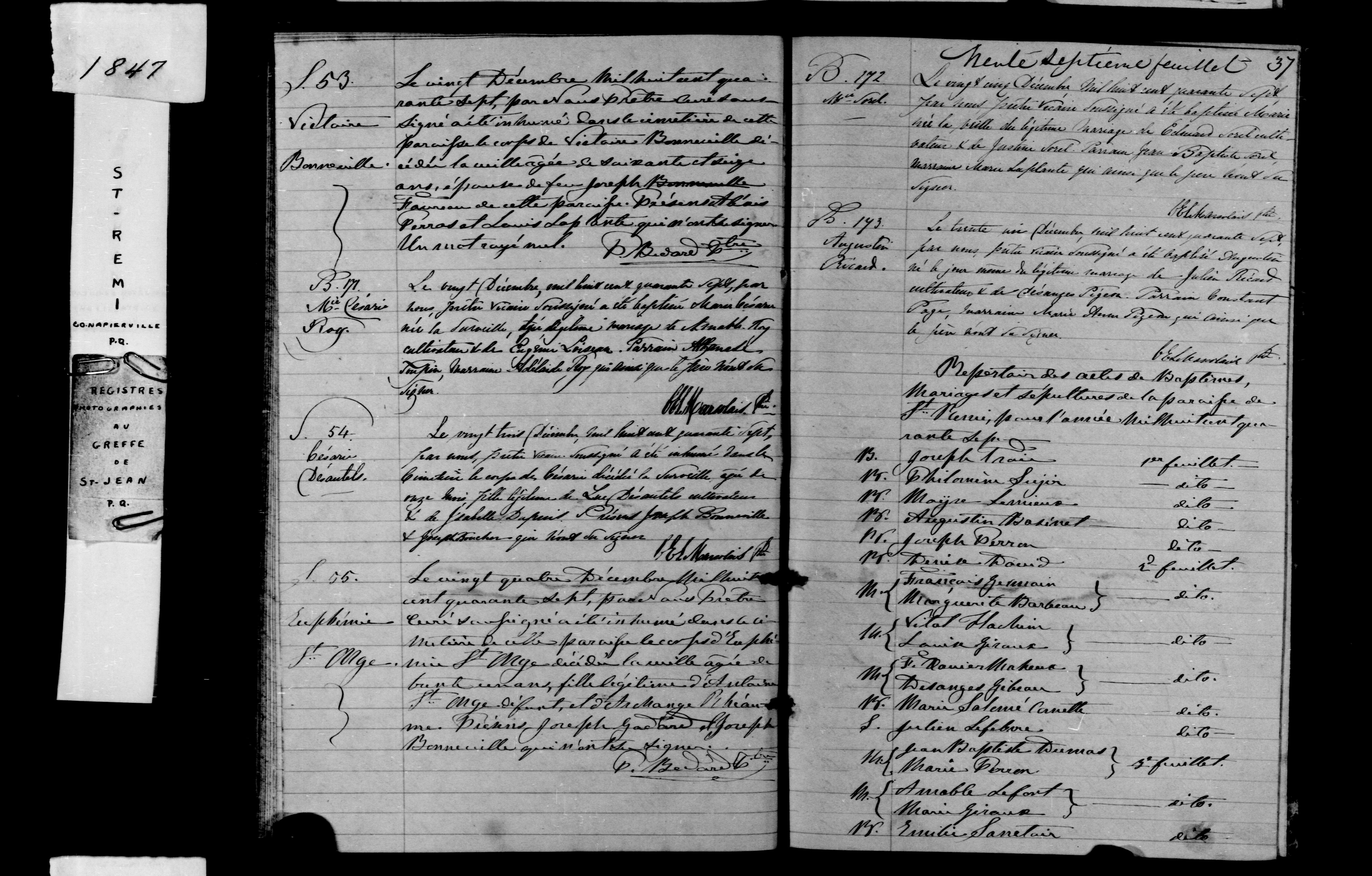 1847 Burial Victoire Bonneville