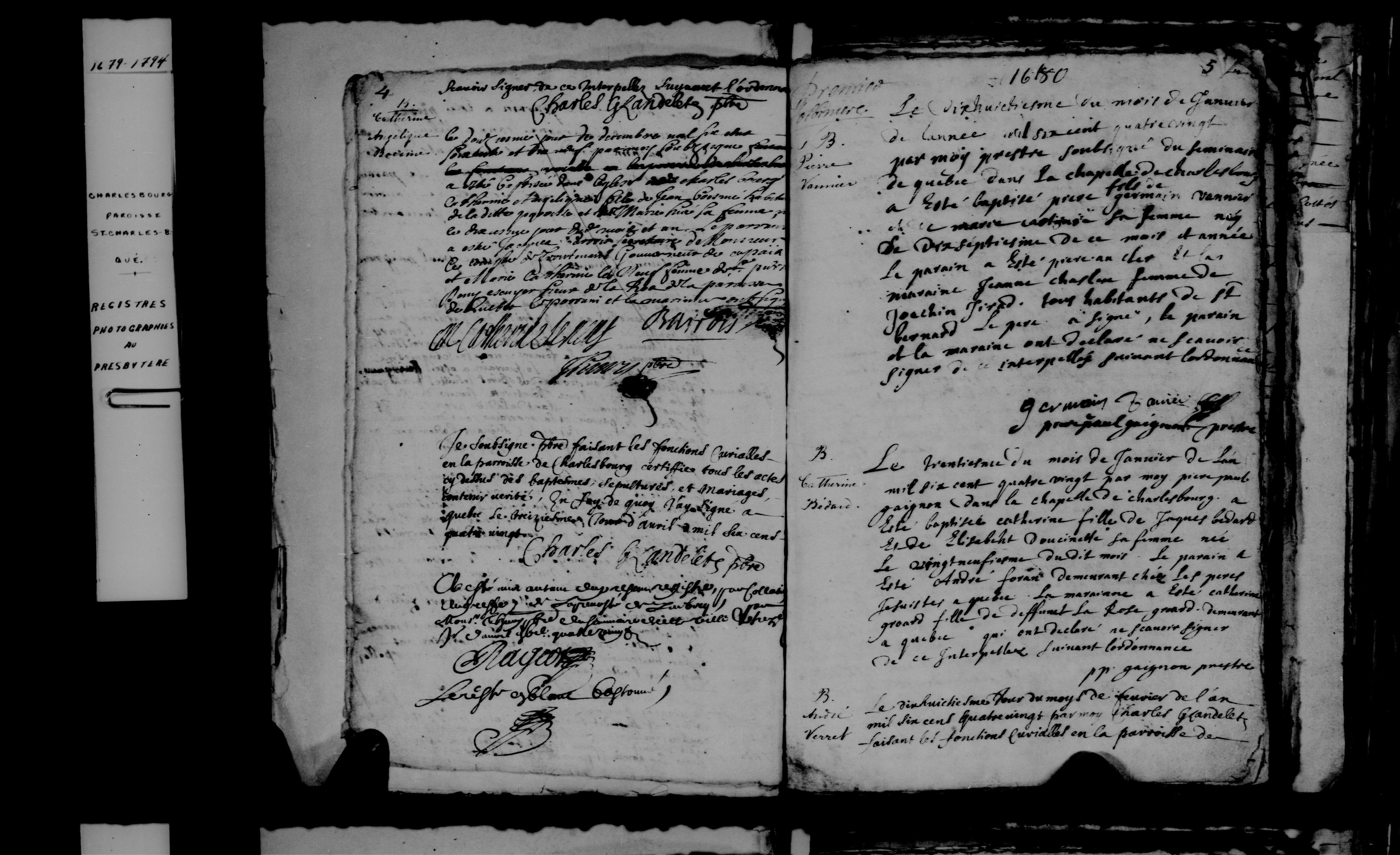 1679 Baptism Catherine Angelique Boisme