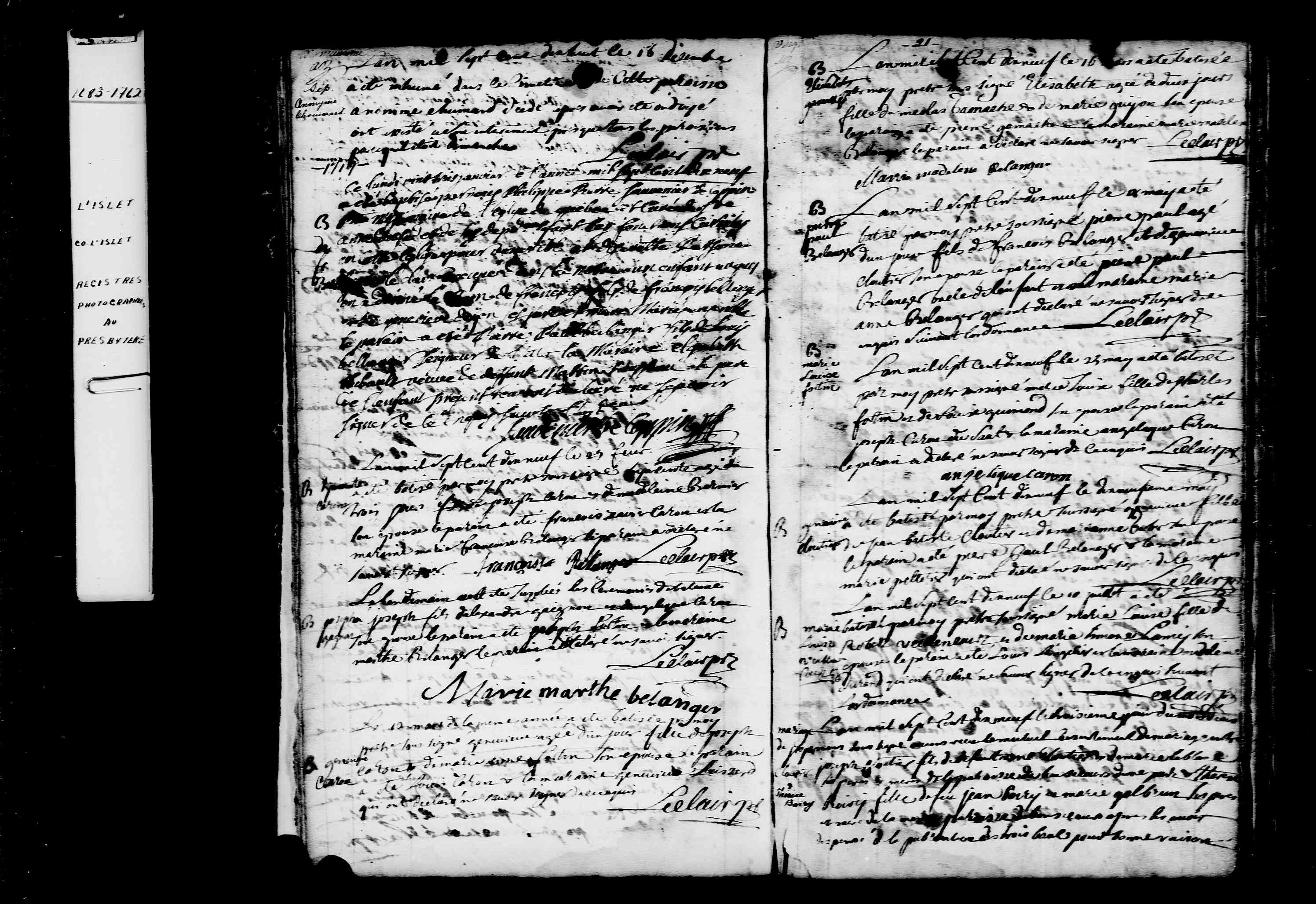 1719 Marriage Cloutier Boiry