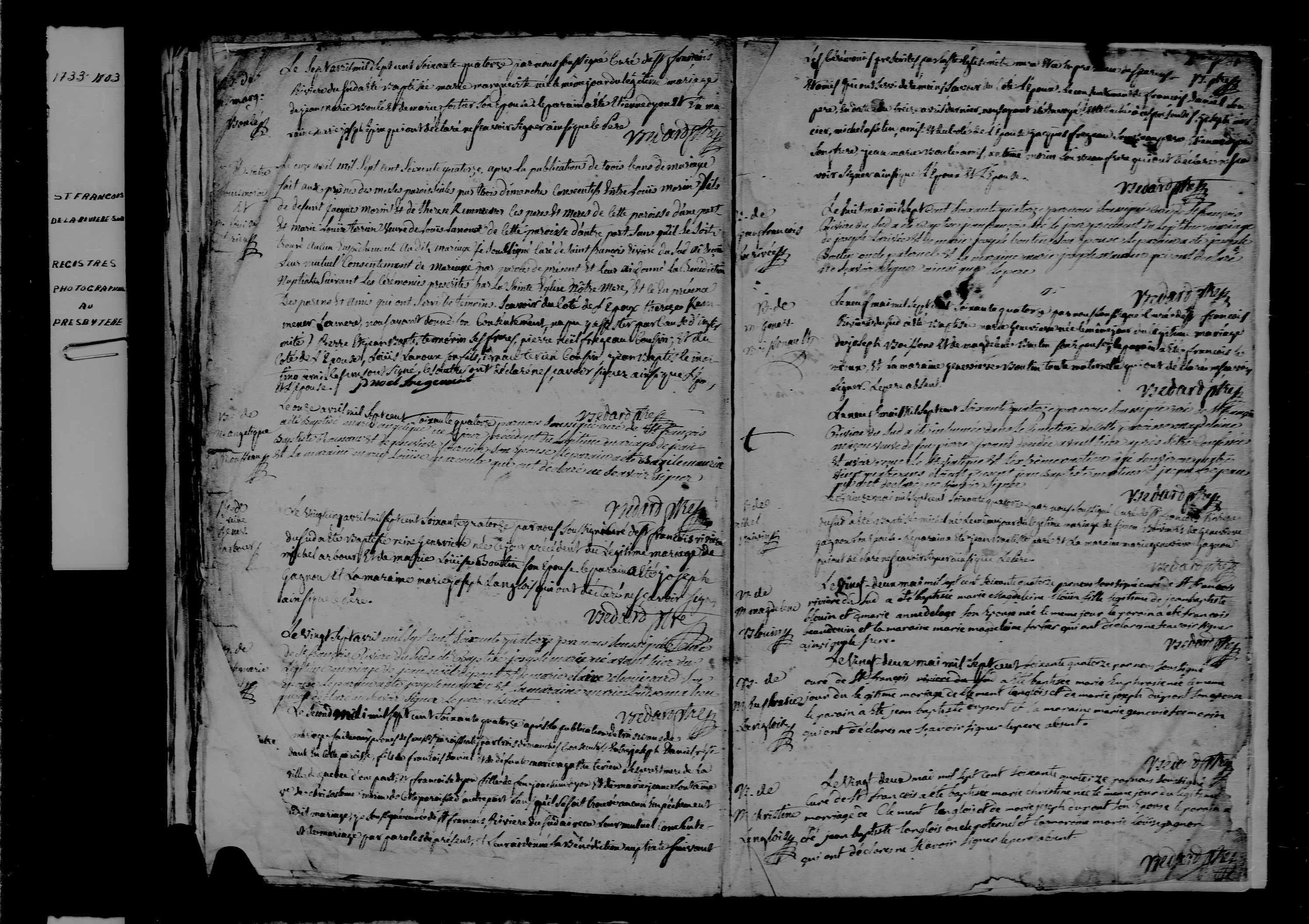 1774 Baptism Madeleine Blouin