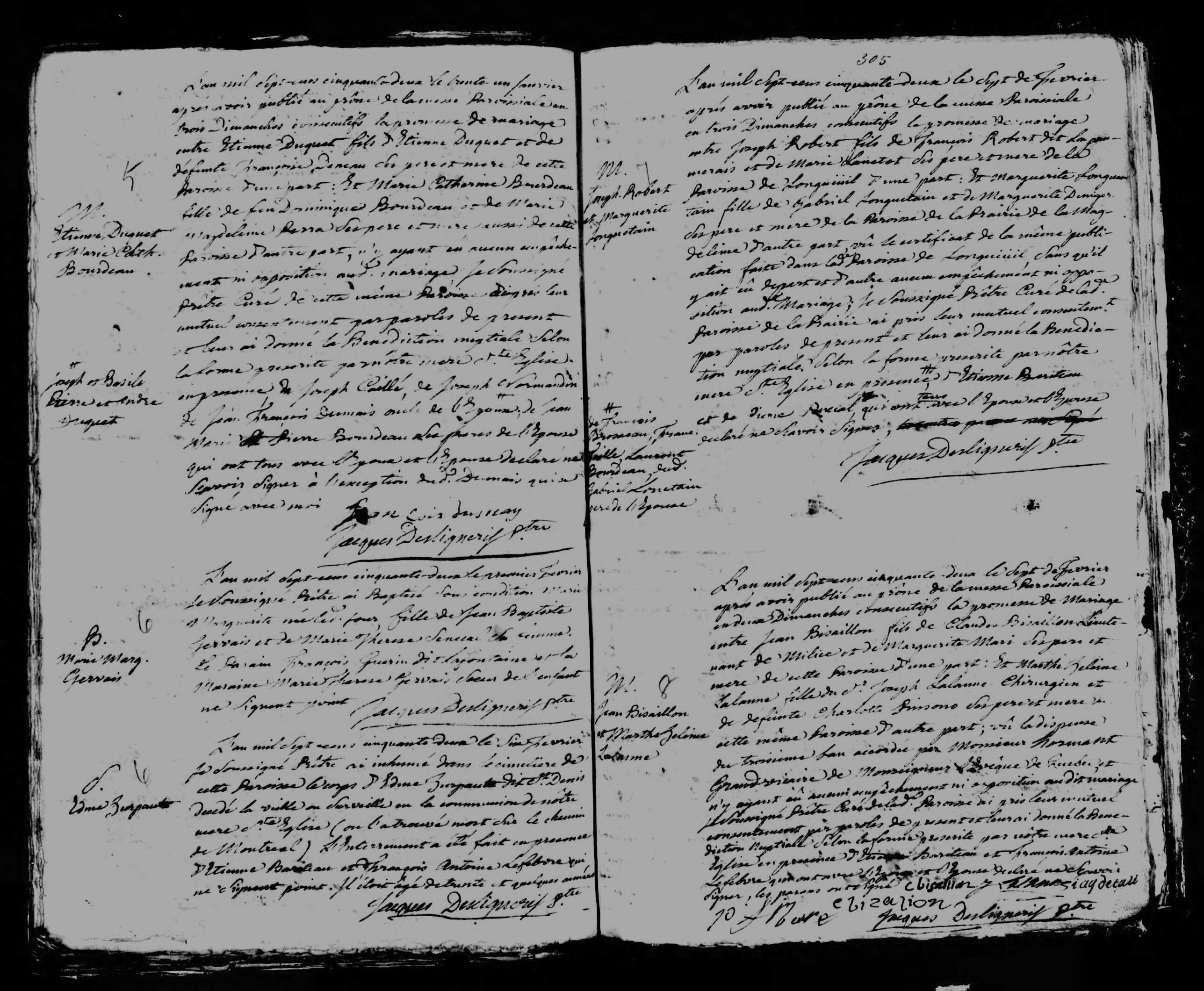 1752 Marriage Bisallion Lalame