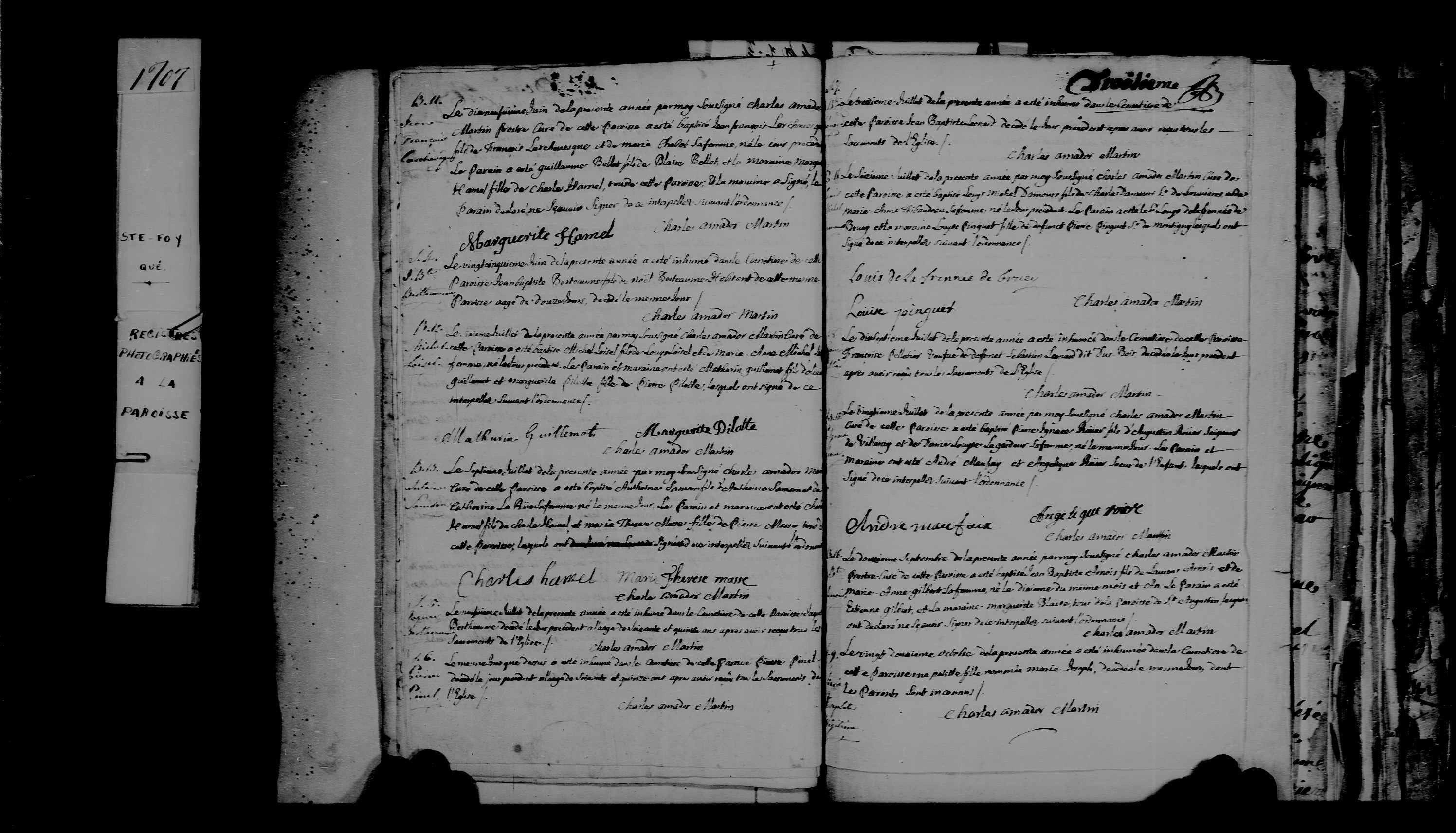 1707 Burial Jacques Berthiaume