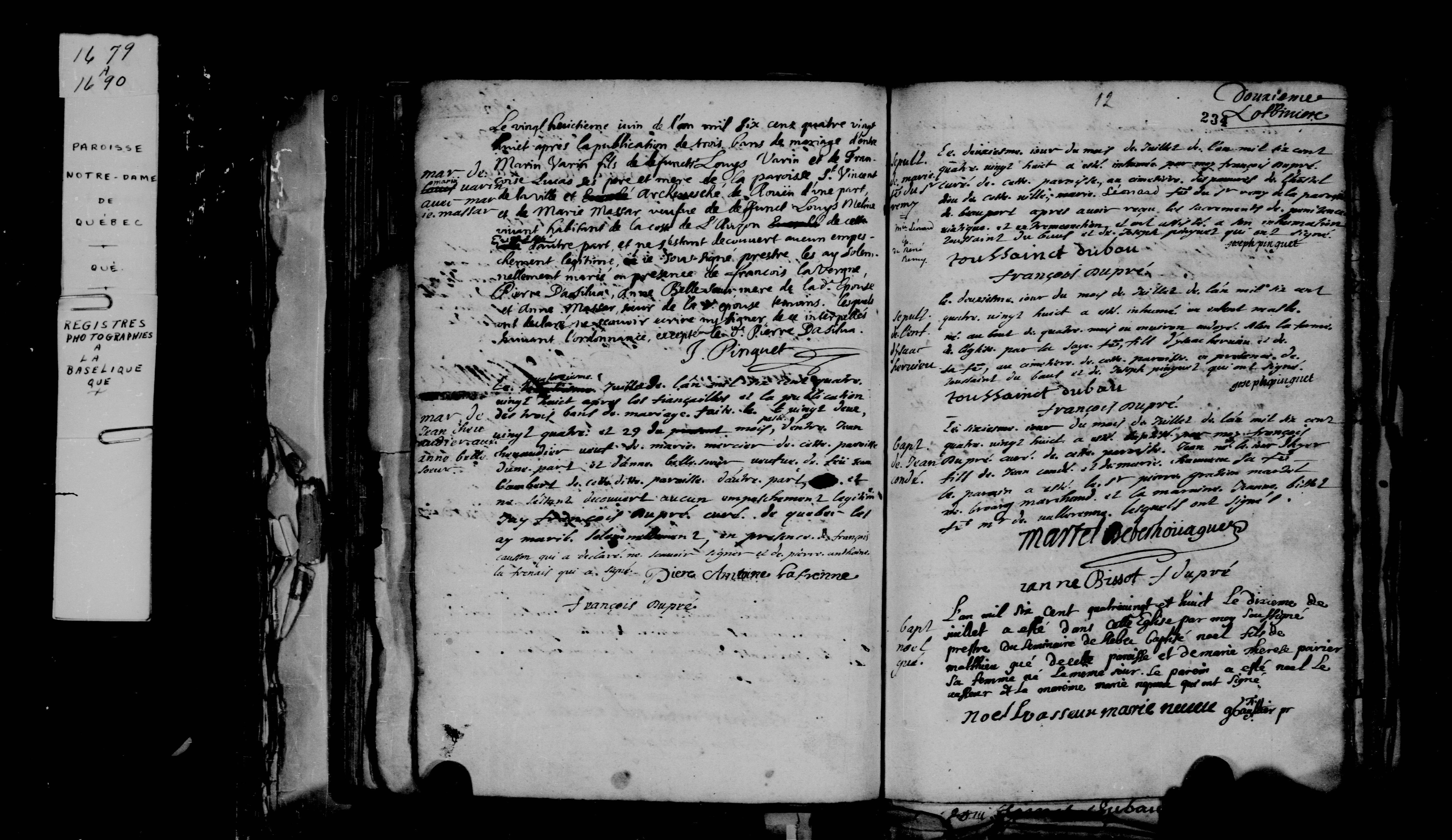 1688 Marriage Chevaudrier Bellesoeur