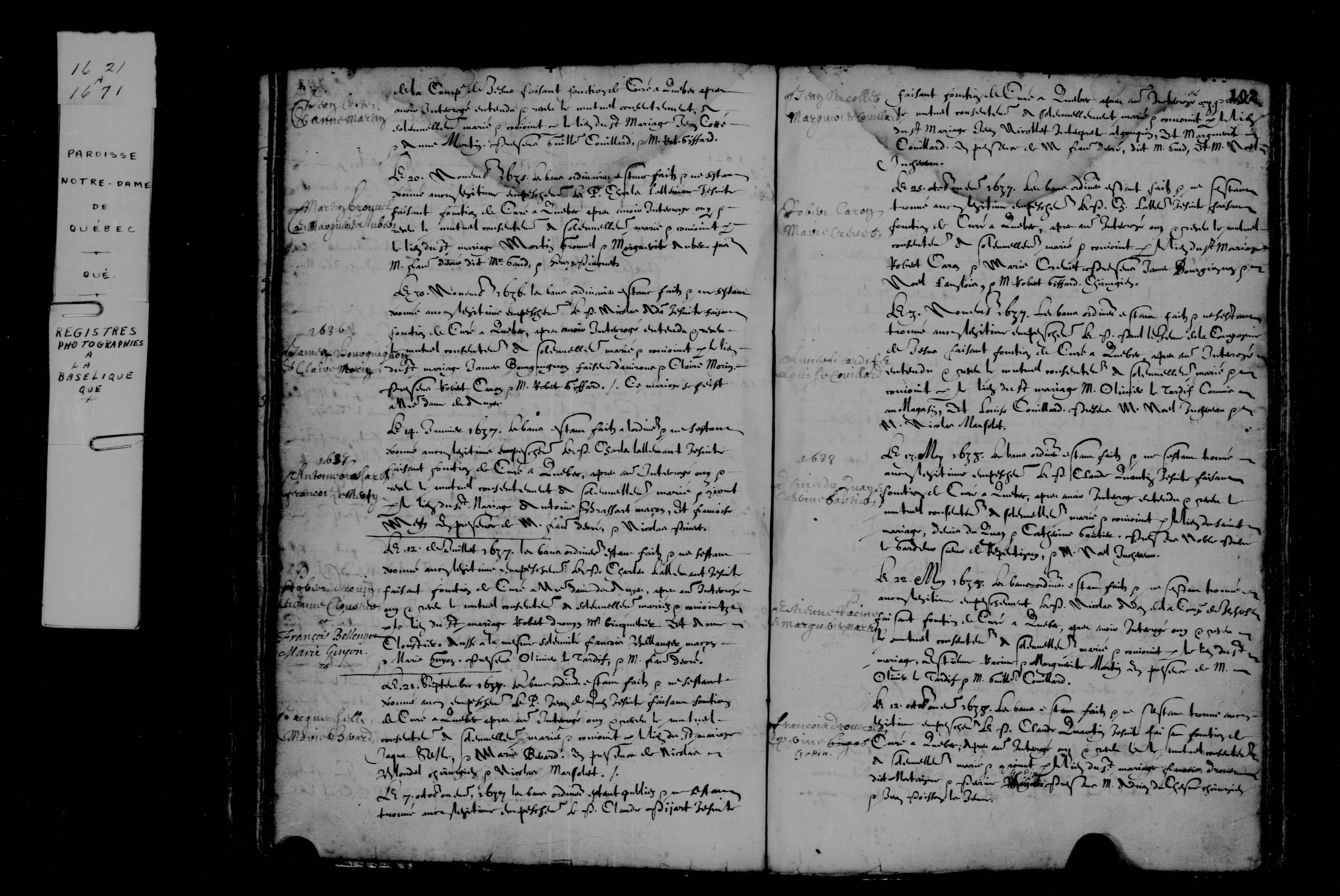 1637 Marriage Belanger Guyon