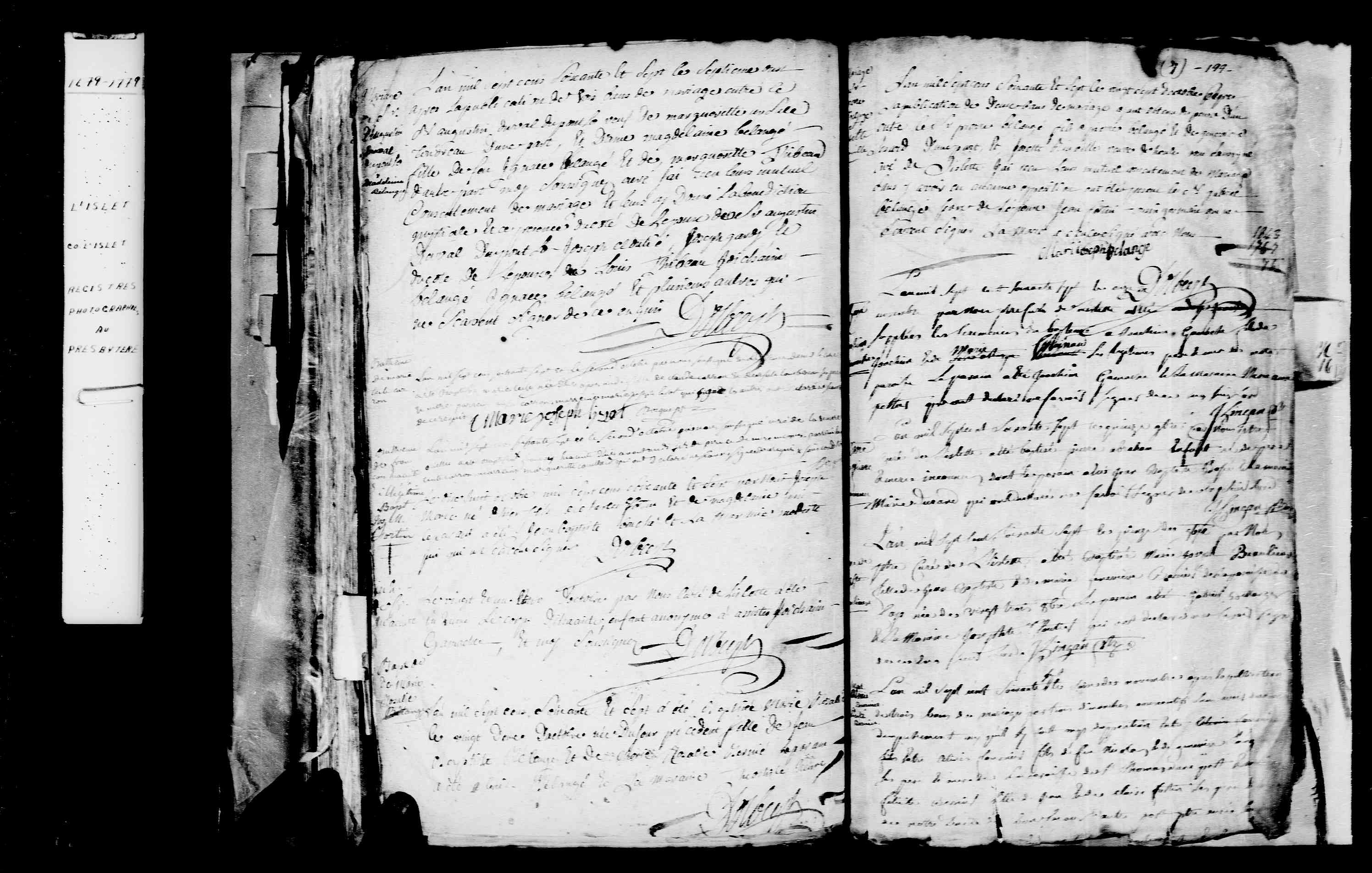 1767 Baptism Marie Theotiste Belanger