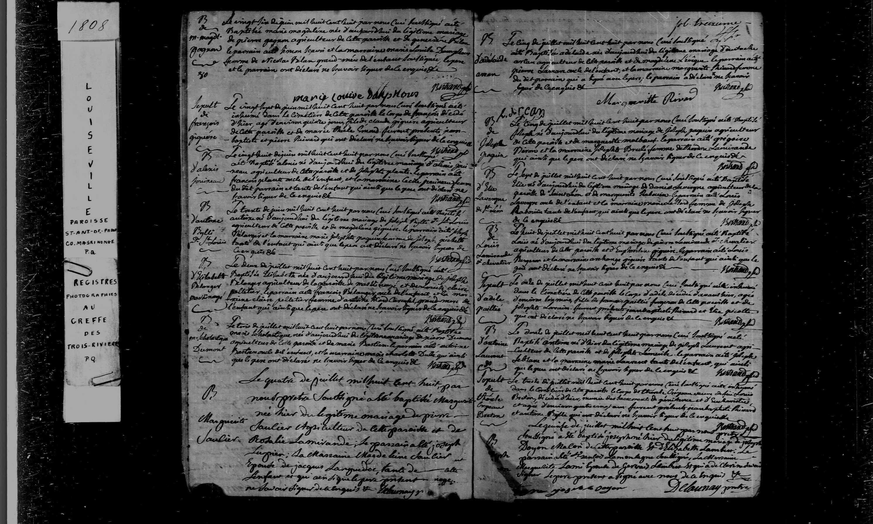1706 Baptism Marguerite Rate