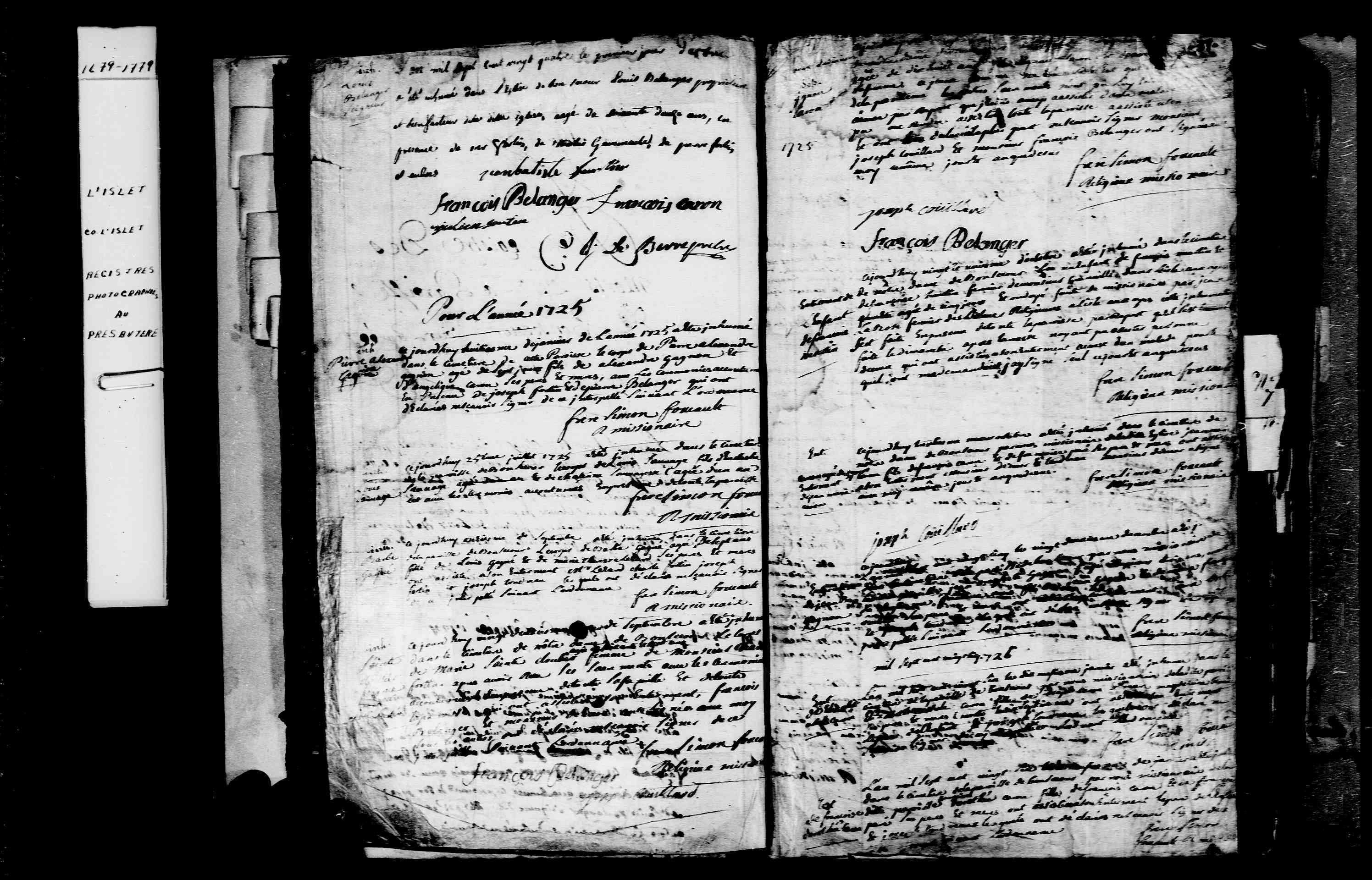 1724 Burial Louis Belanger