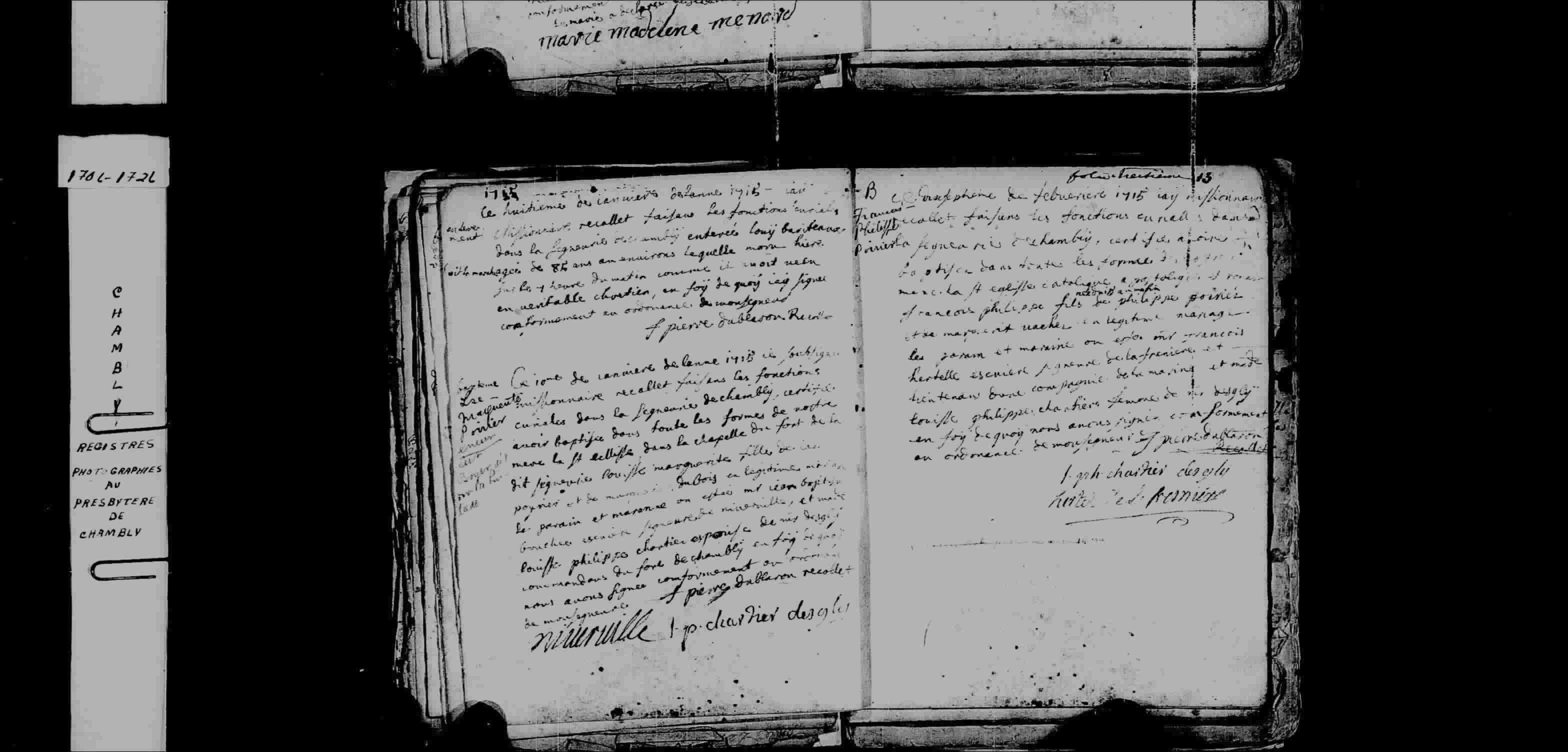 1715 Burial Louis Bariteau
