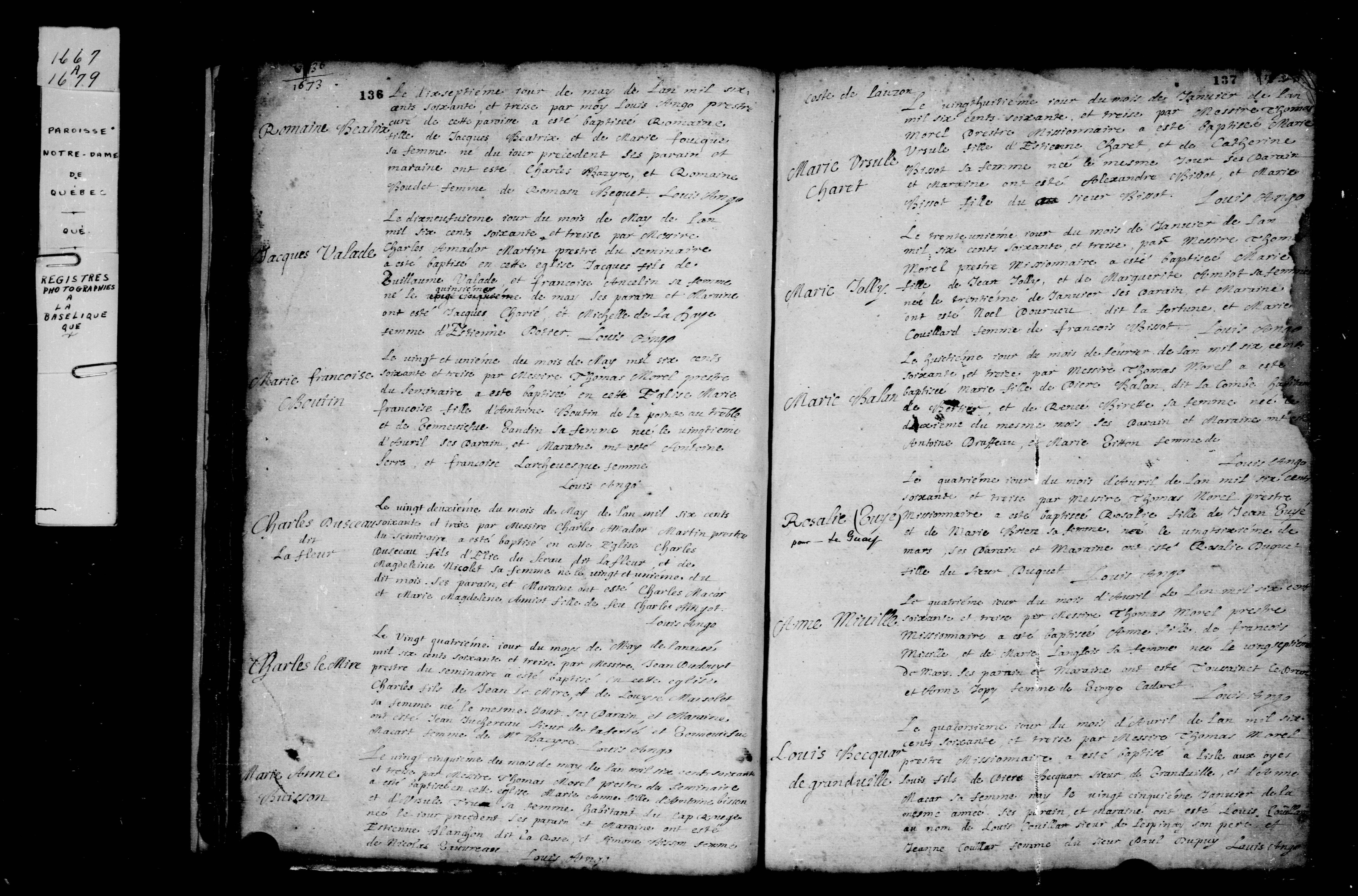 1673 Baptism Marie Balan