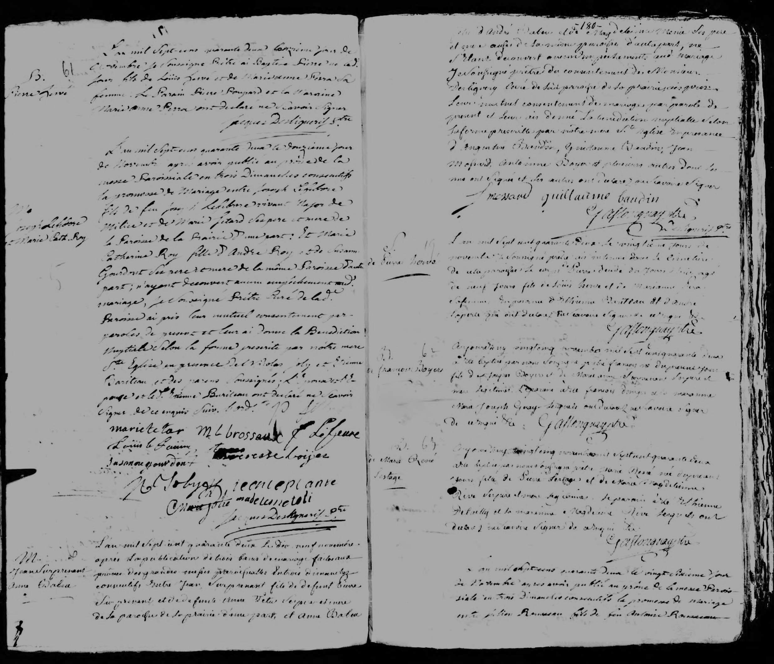 1742 Marriage Surprenant Babeau