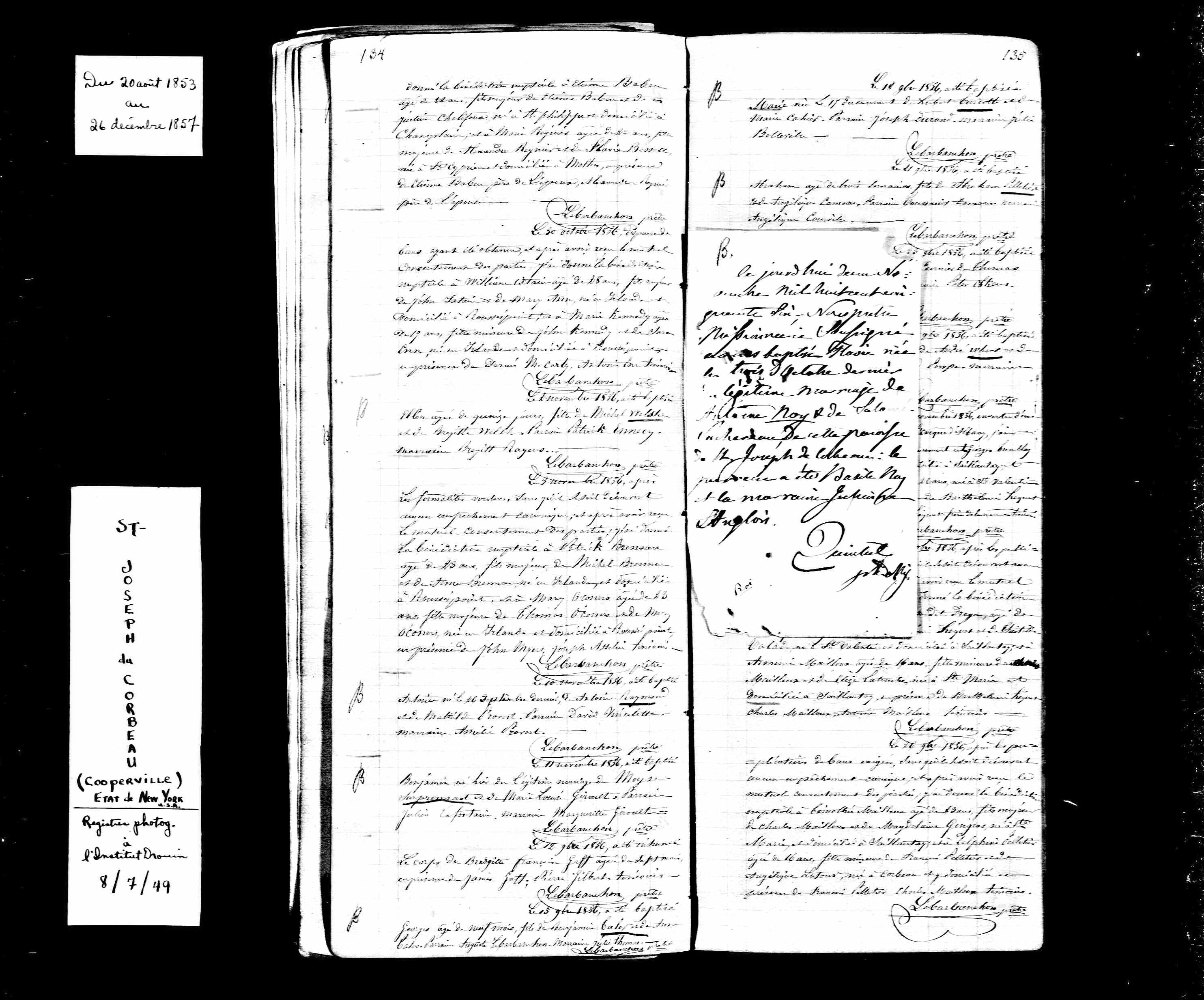 1856 Marriage Babeu Regnier p2