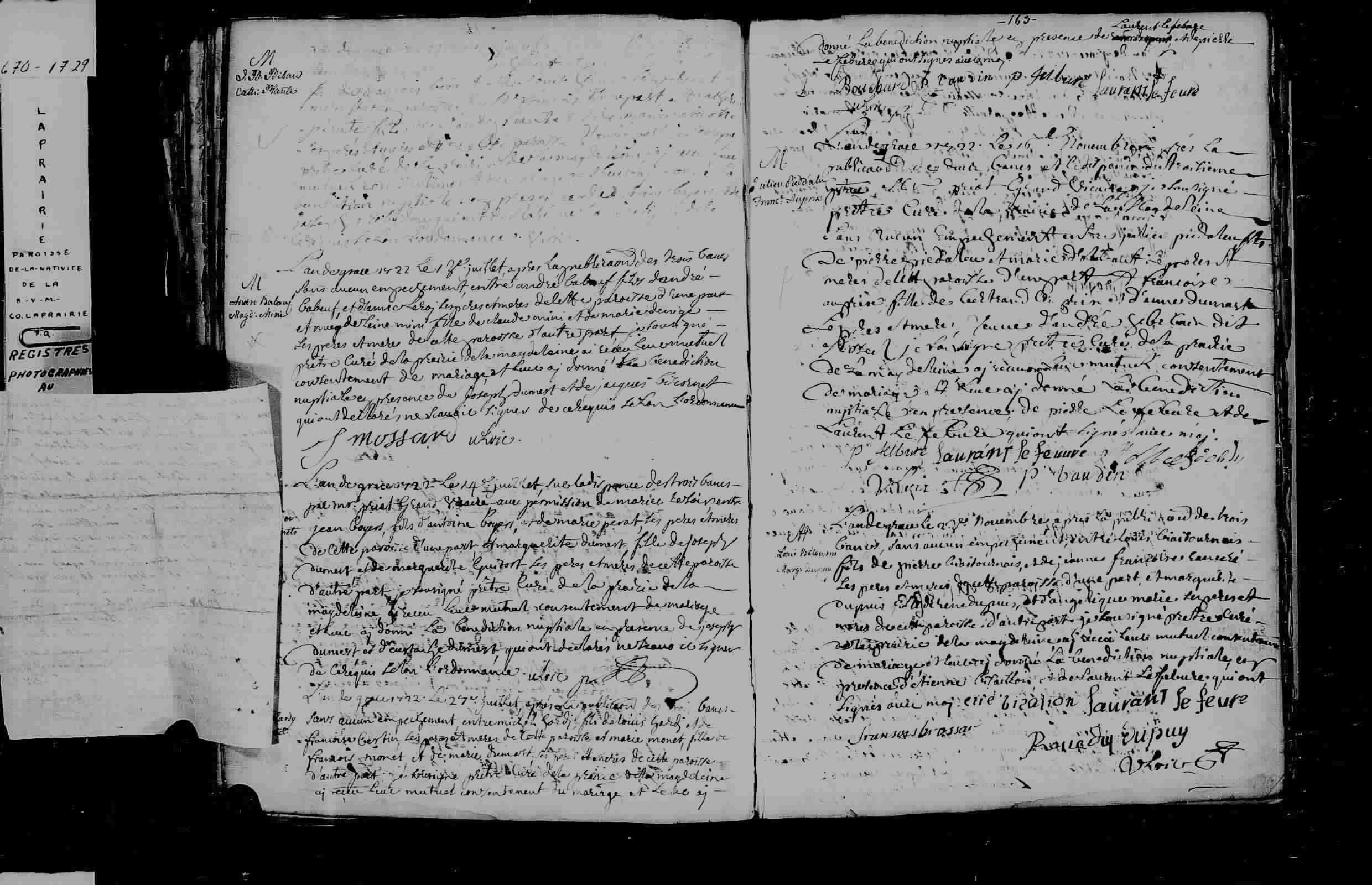 1722 Marriage Piedalue Aupry