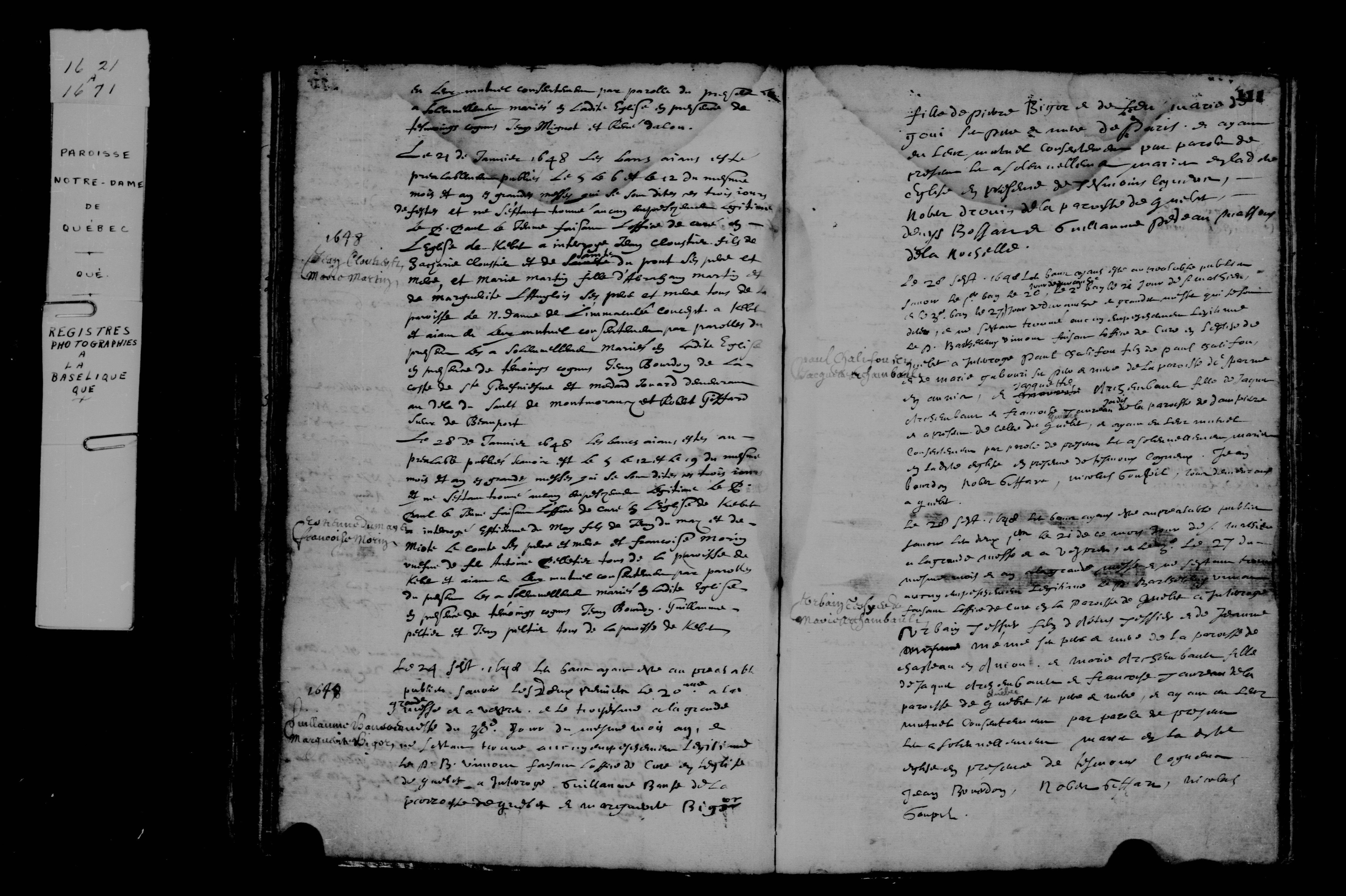1648 Marriage Tessier Archambault
