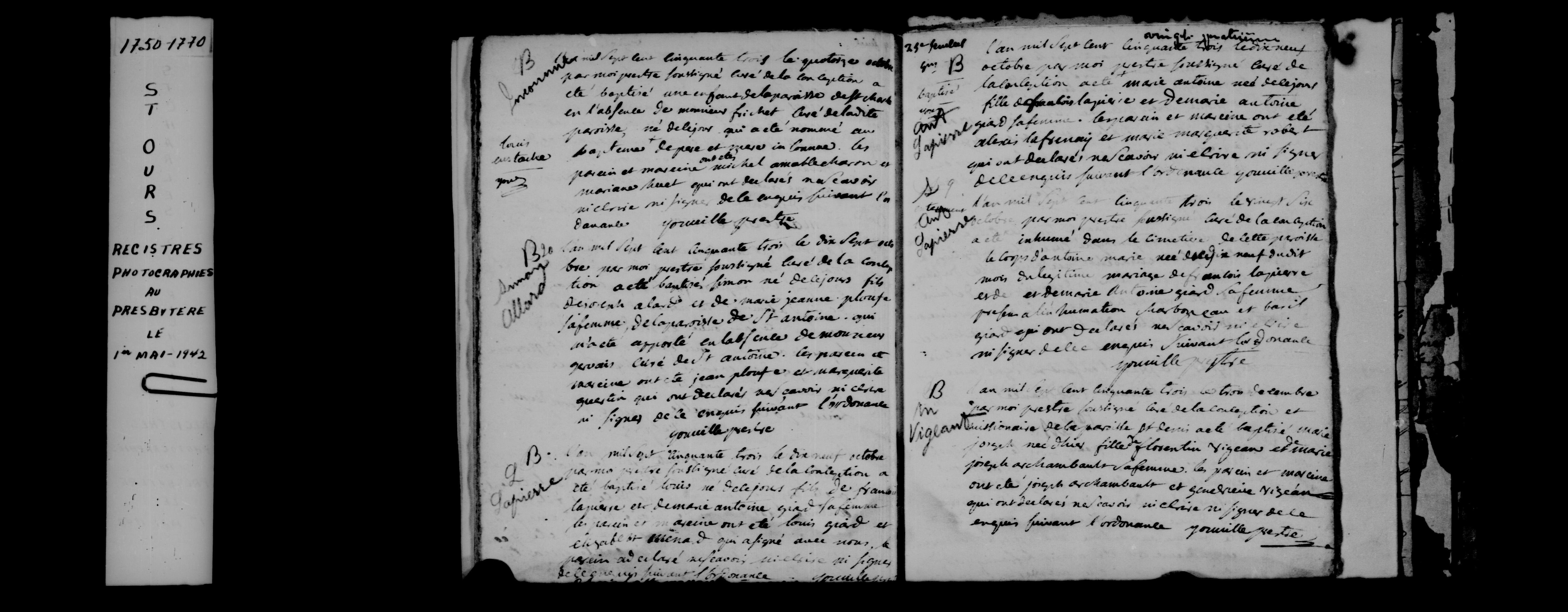 1753 Baptism Simon Allard