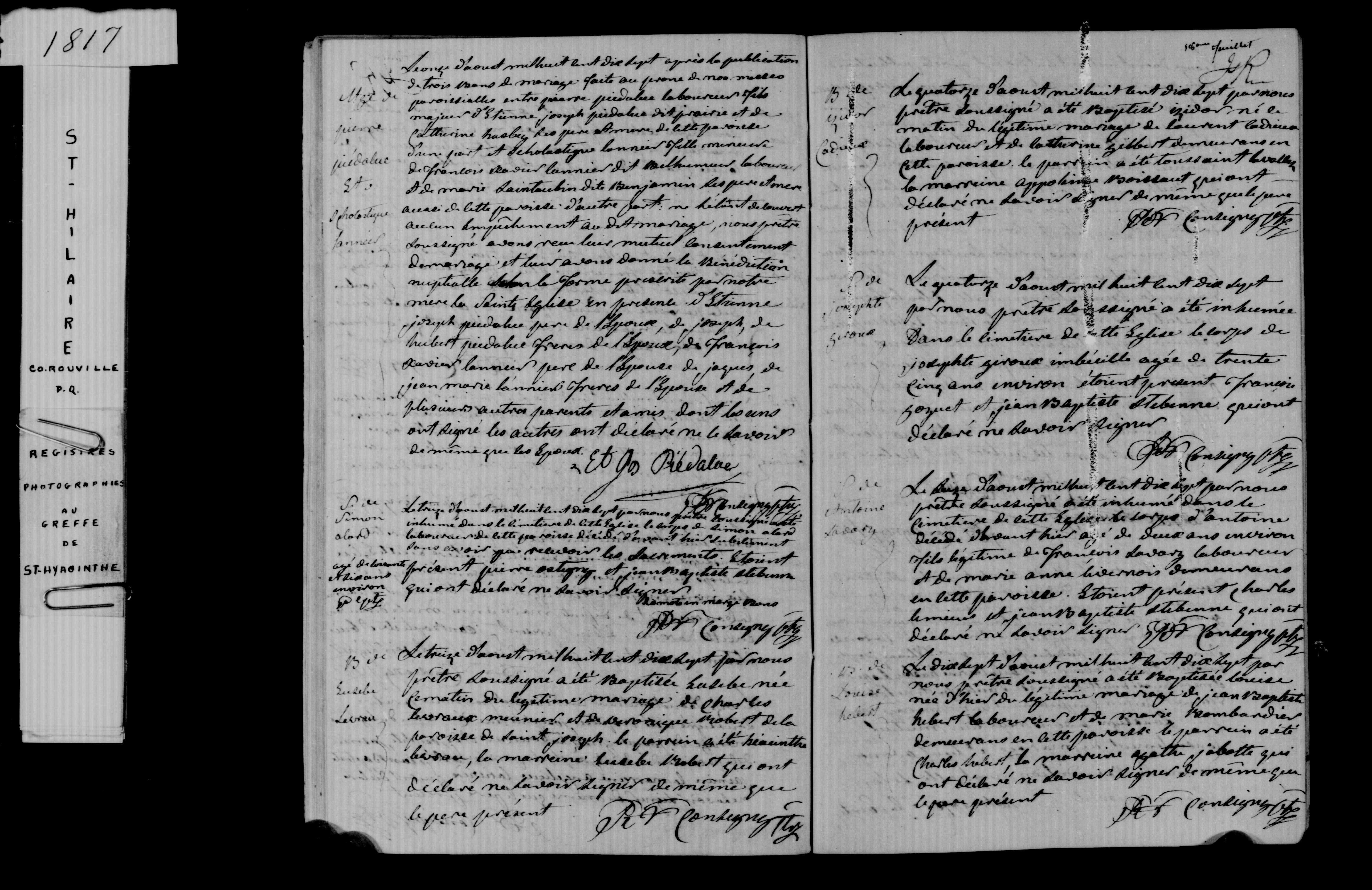 1817 Burial Simon Allard