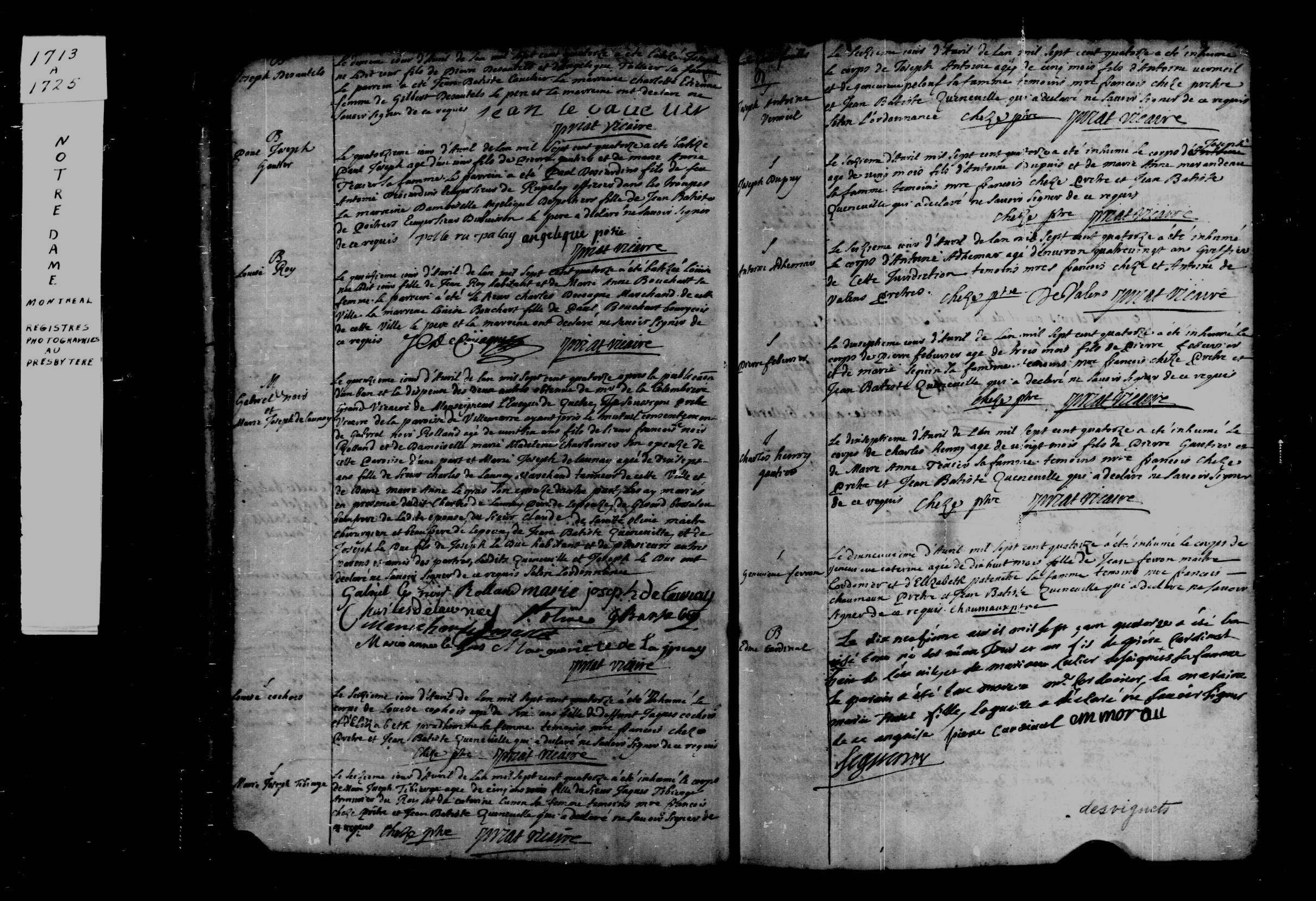 1714 Burial Antoine Adhemar