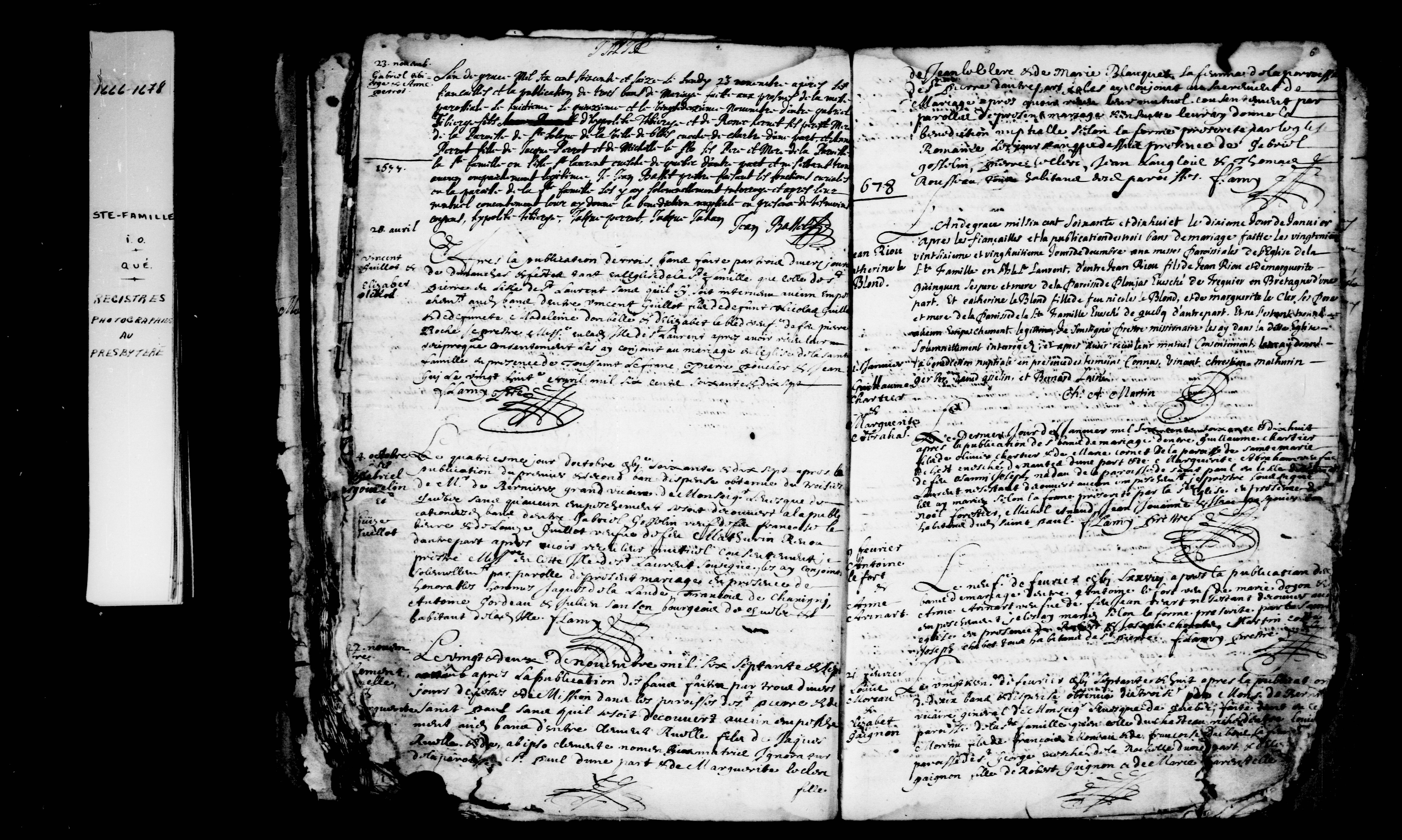 1678 Marriage Chartier Abraham