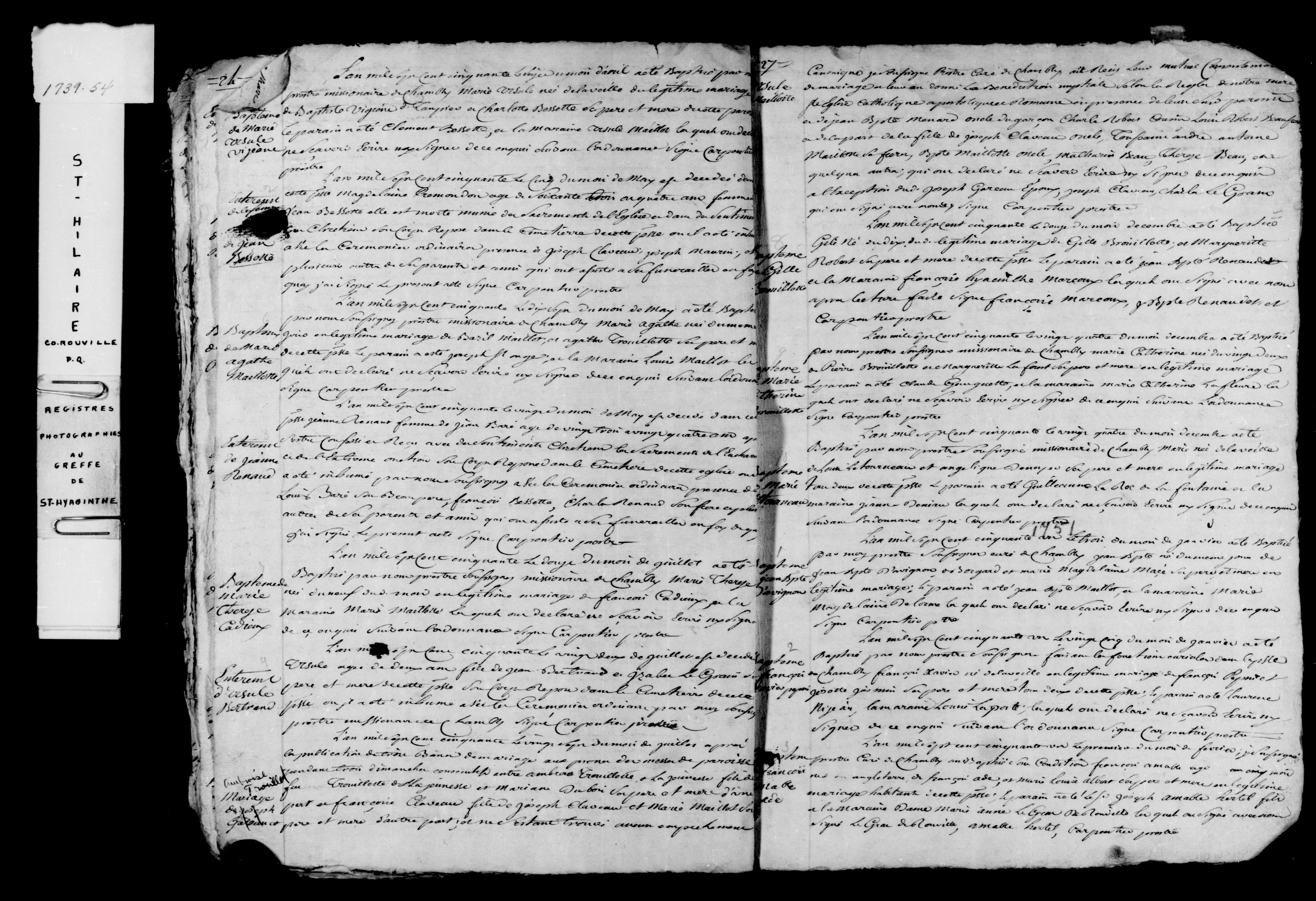 1750 Burial Madeleine Plamondon
