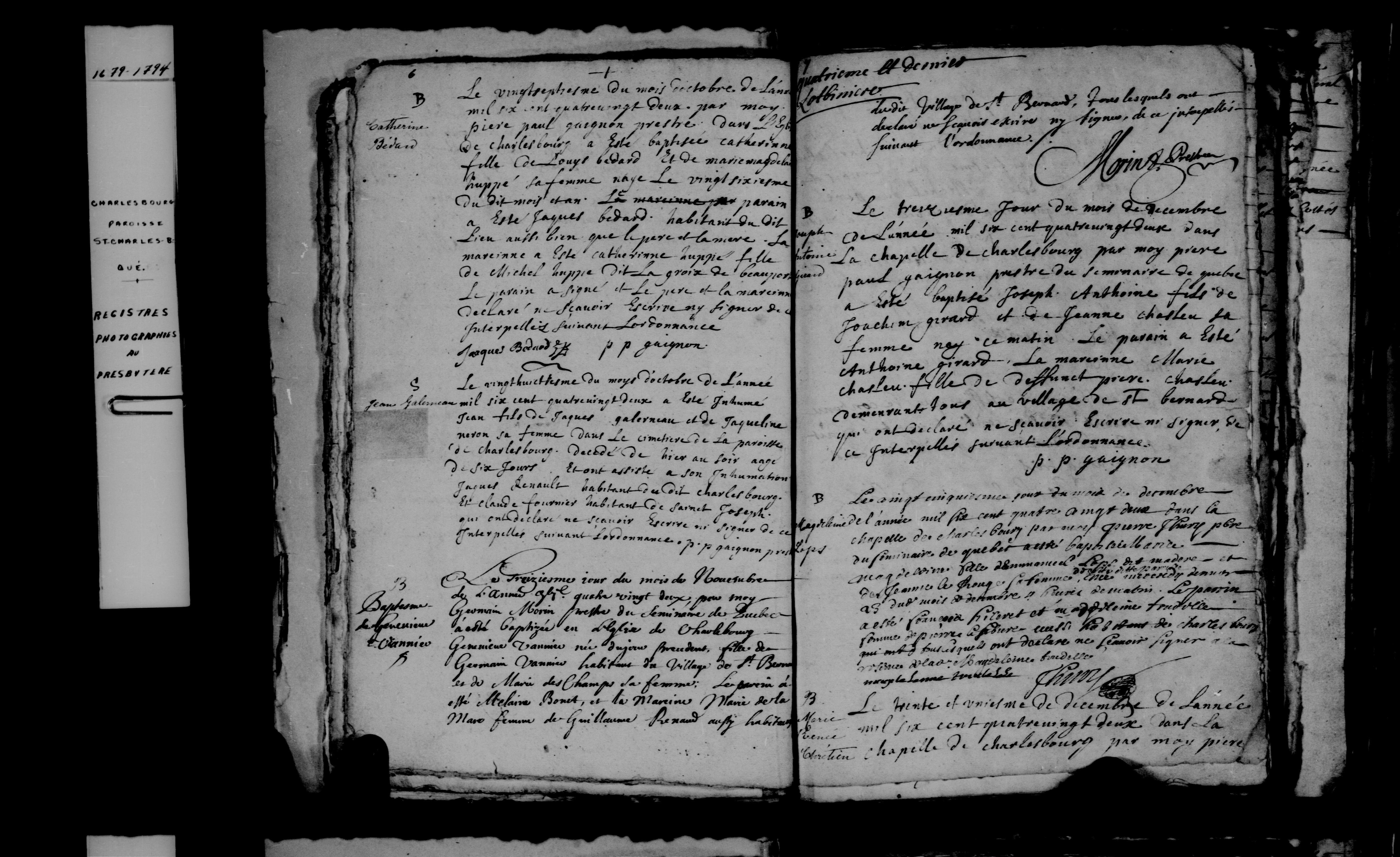 1682 Baptism Genevieve Vanier