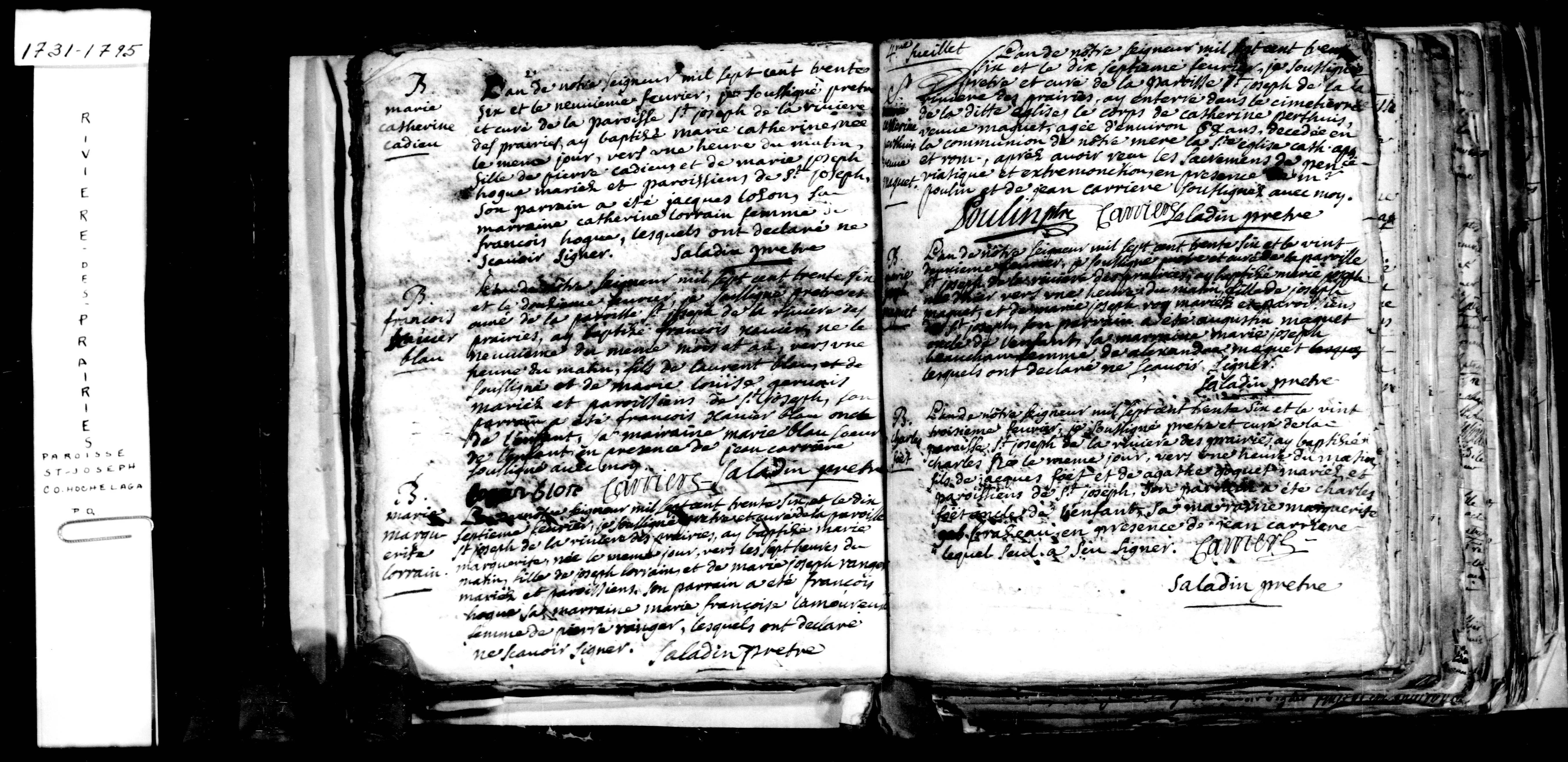 1736 Burial Catherine Perthuis