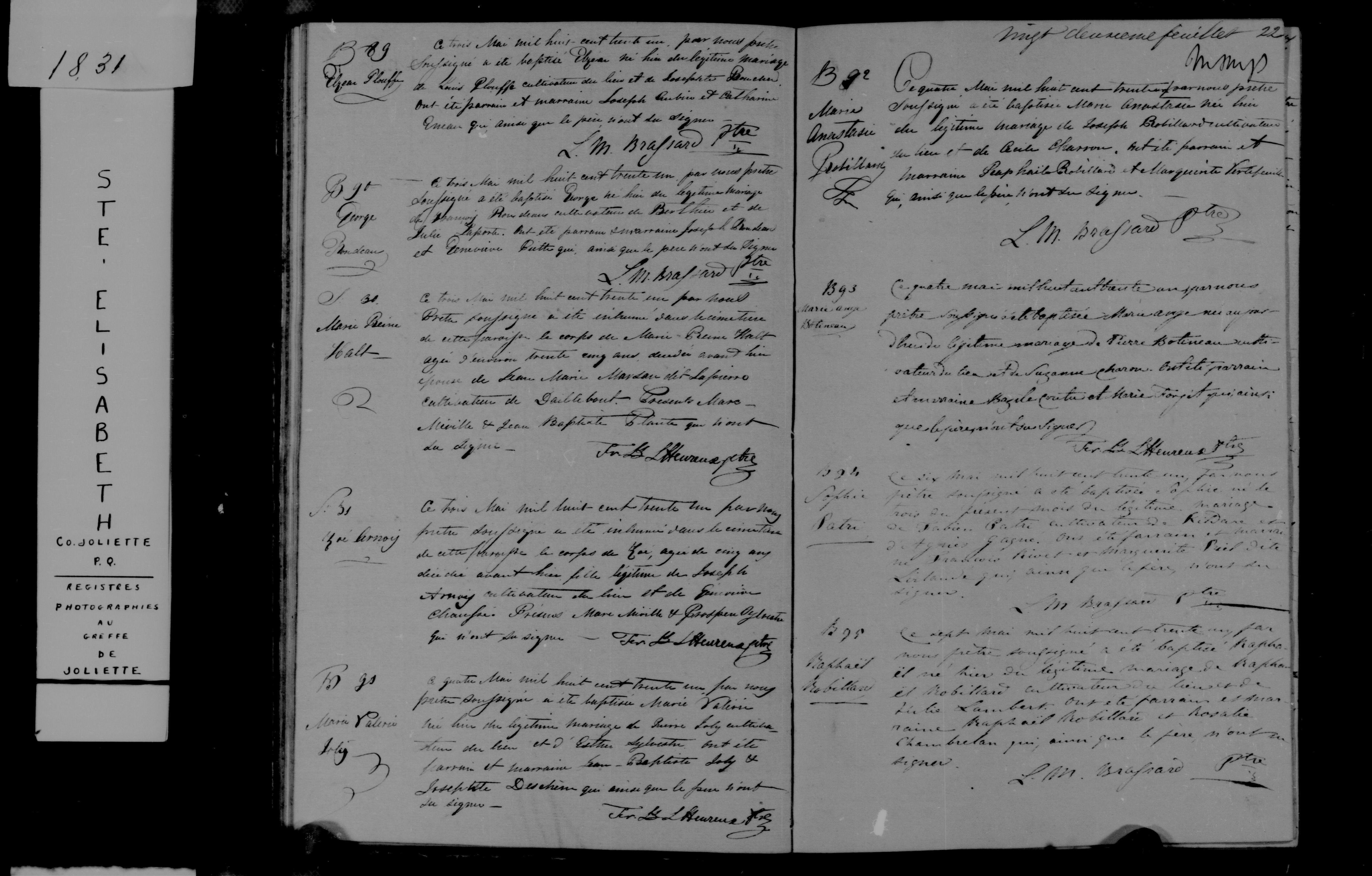 1831 Baptism Sophie Patry