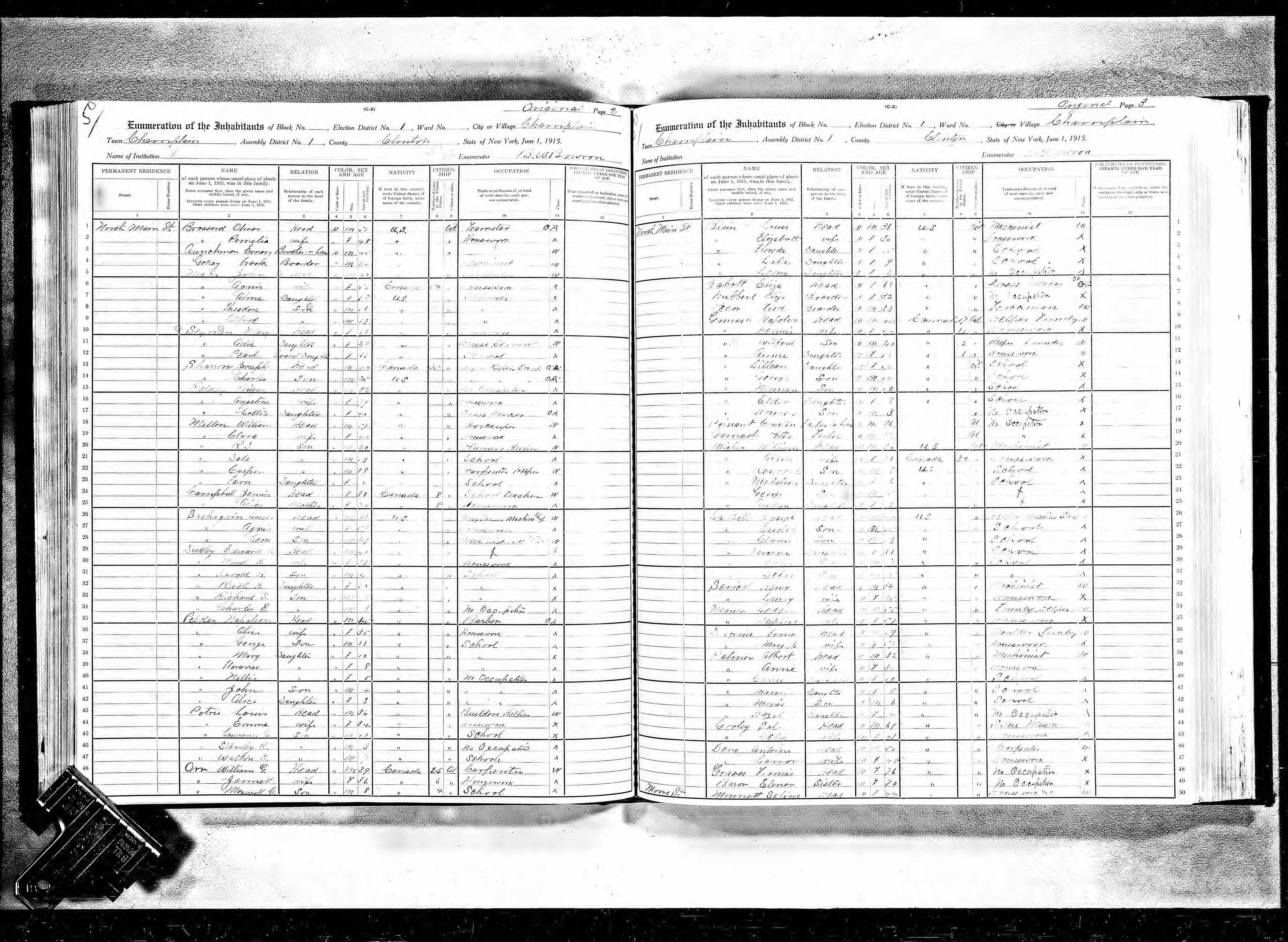 1915 NY Census Louis Potrie