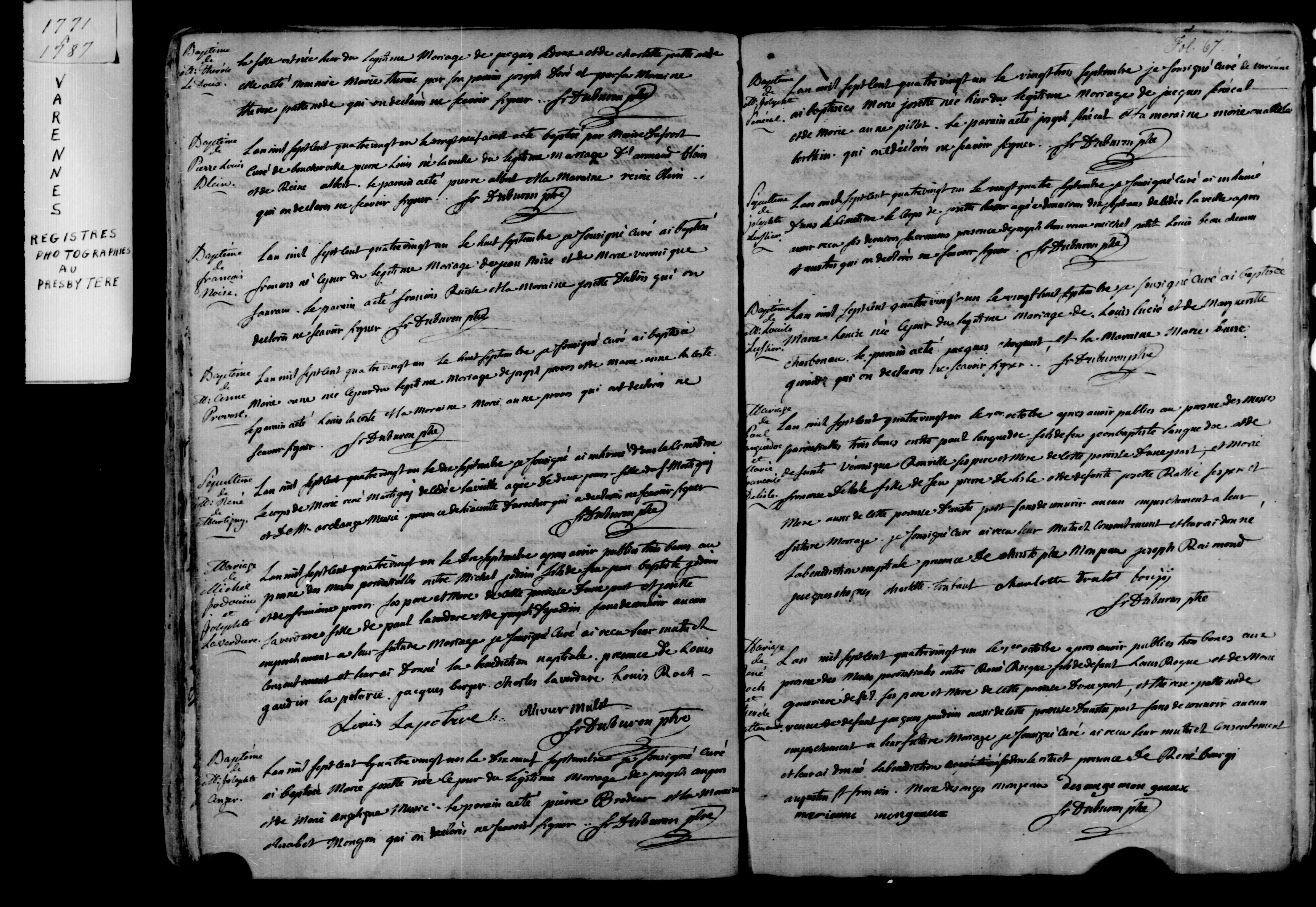 1781 Marriage Roch Patenaude