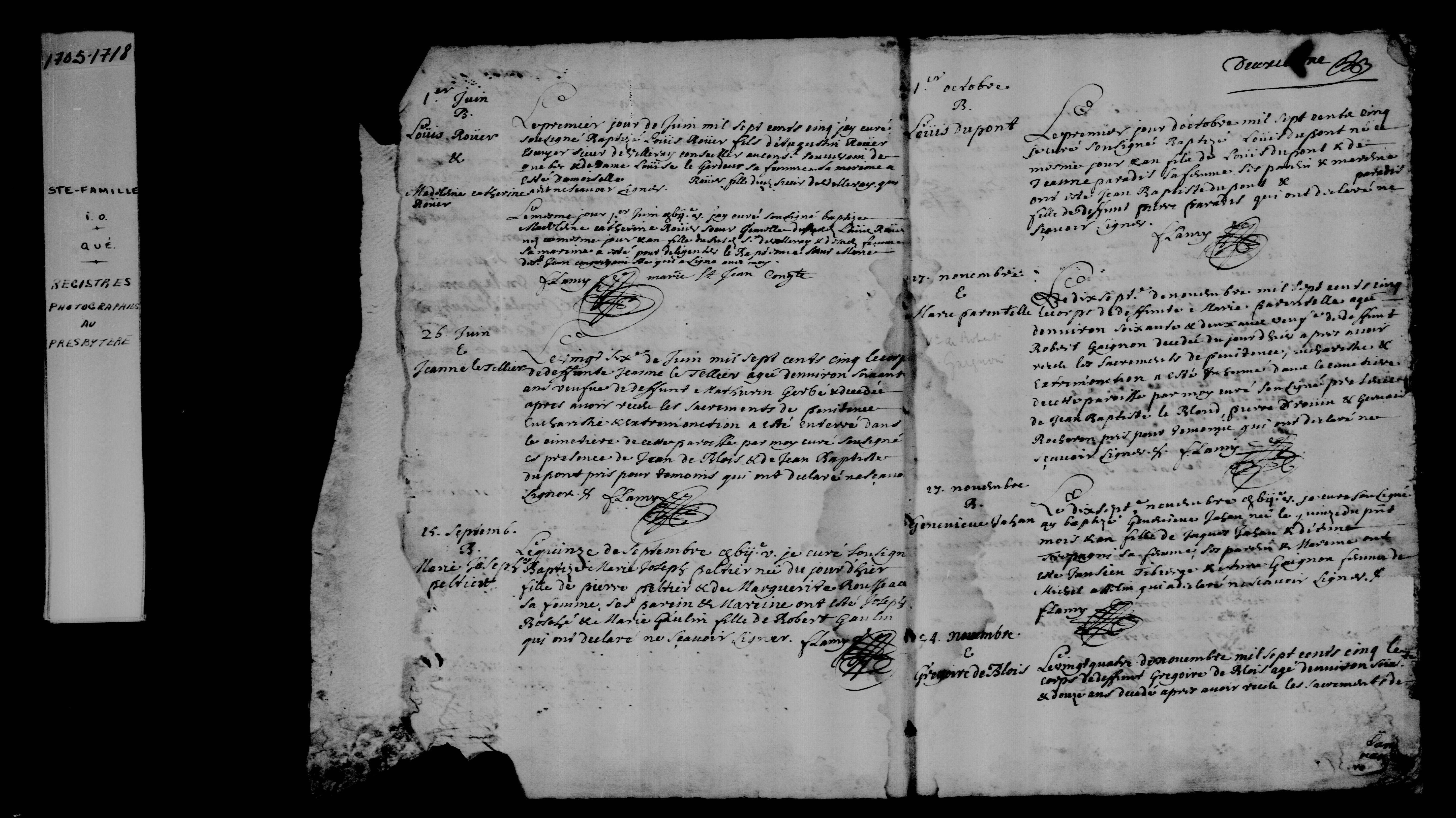 1705 Burial Marie Parenteau