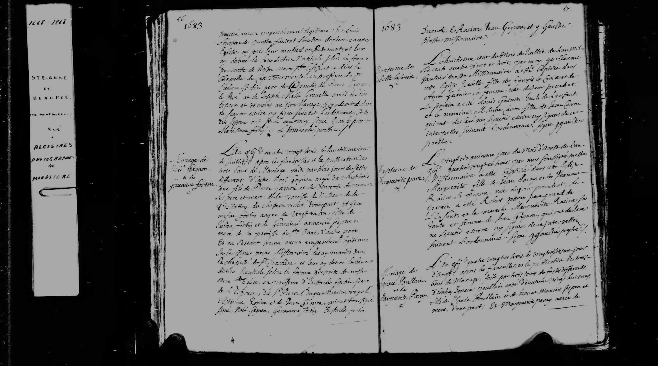 1683 Marriage Poulin Pare
