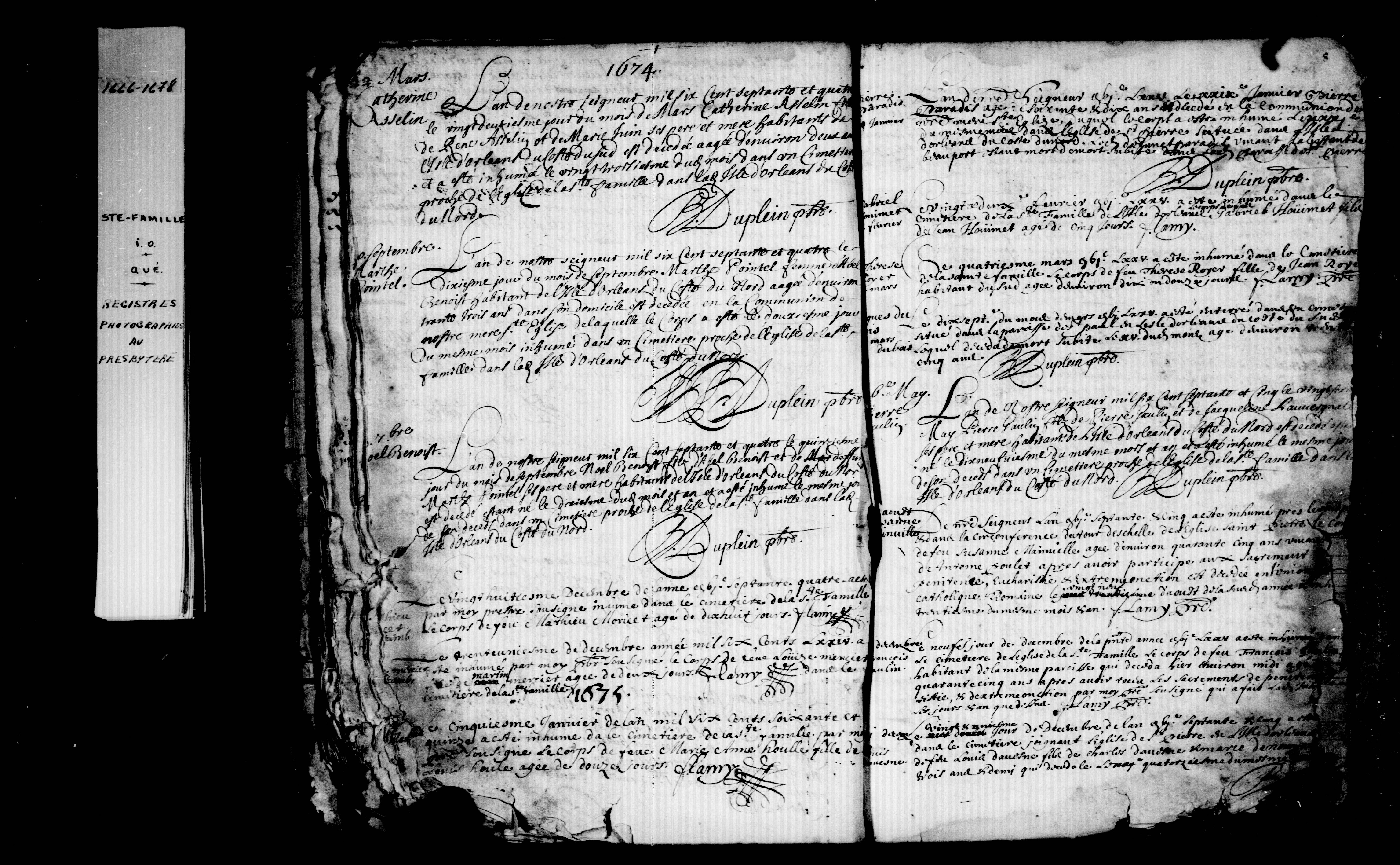 1675 Burial Pierre Paradis