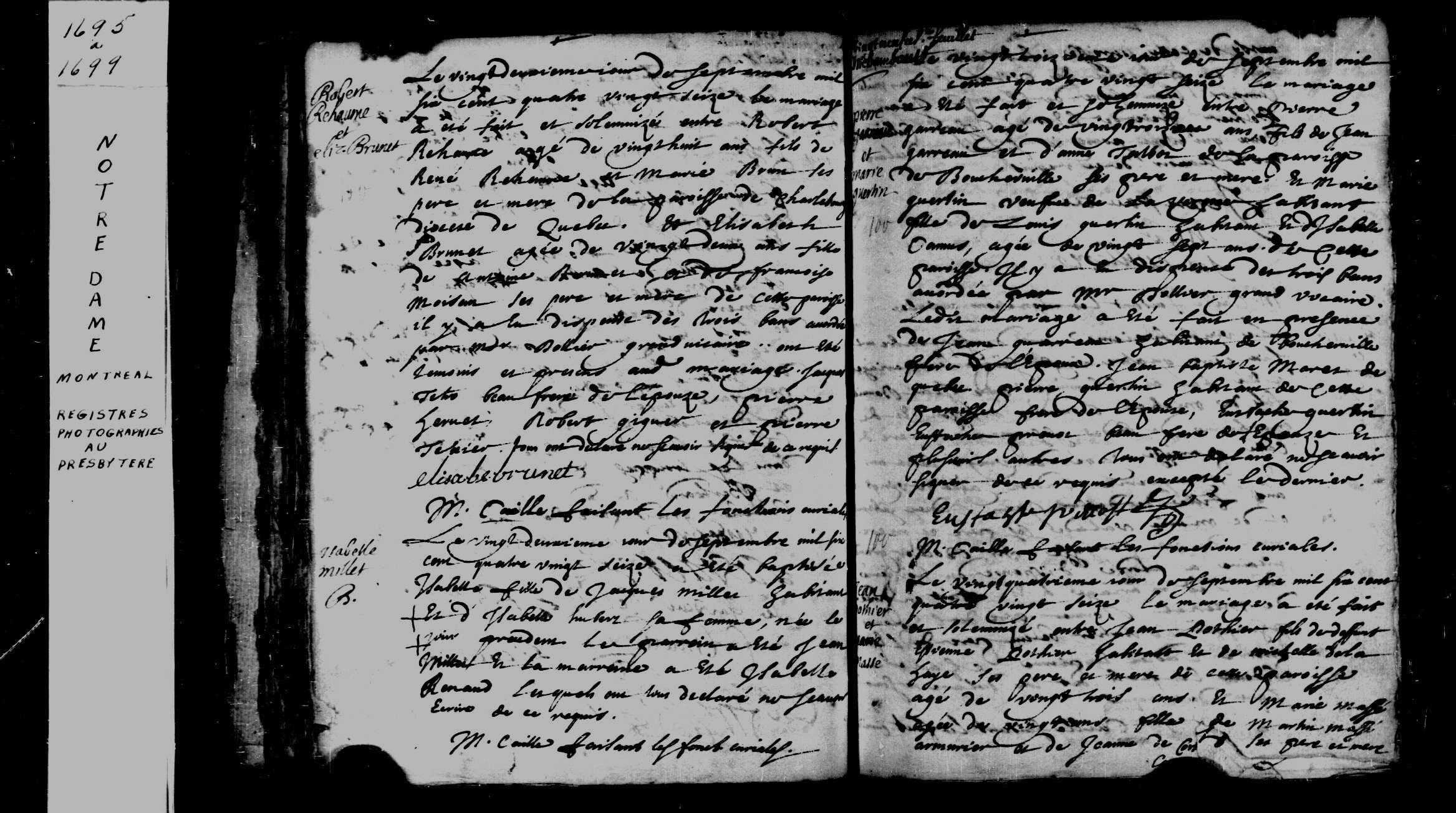1696 Marriage Pothier Masse